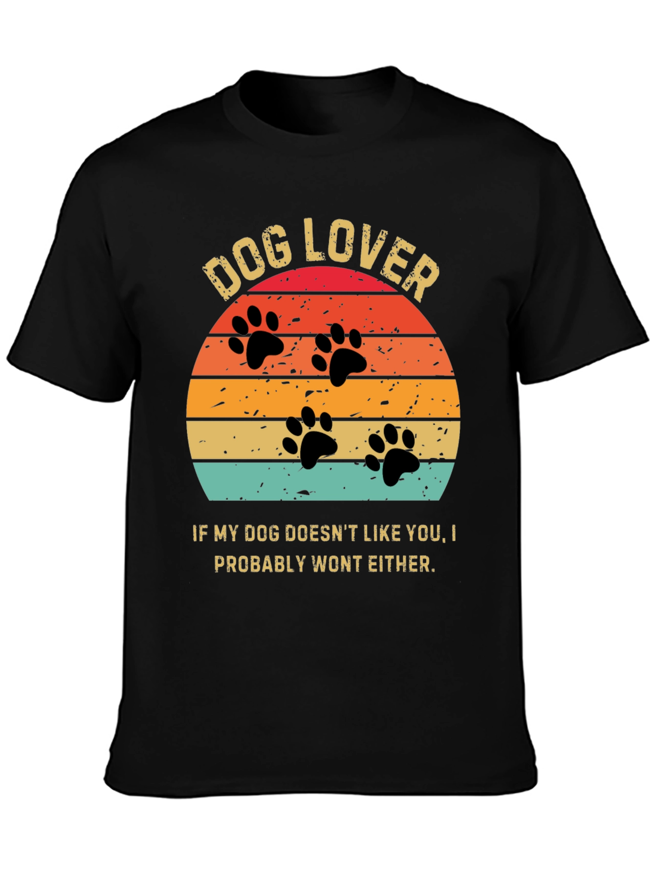 Dog Lover Sunset Graphic Tee