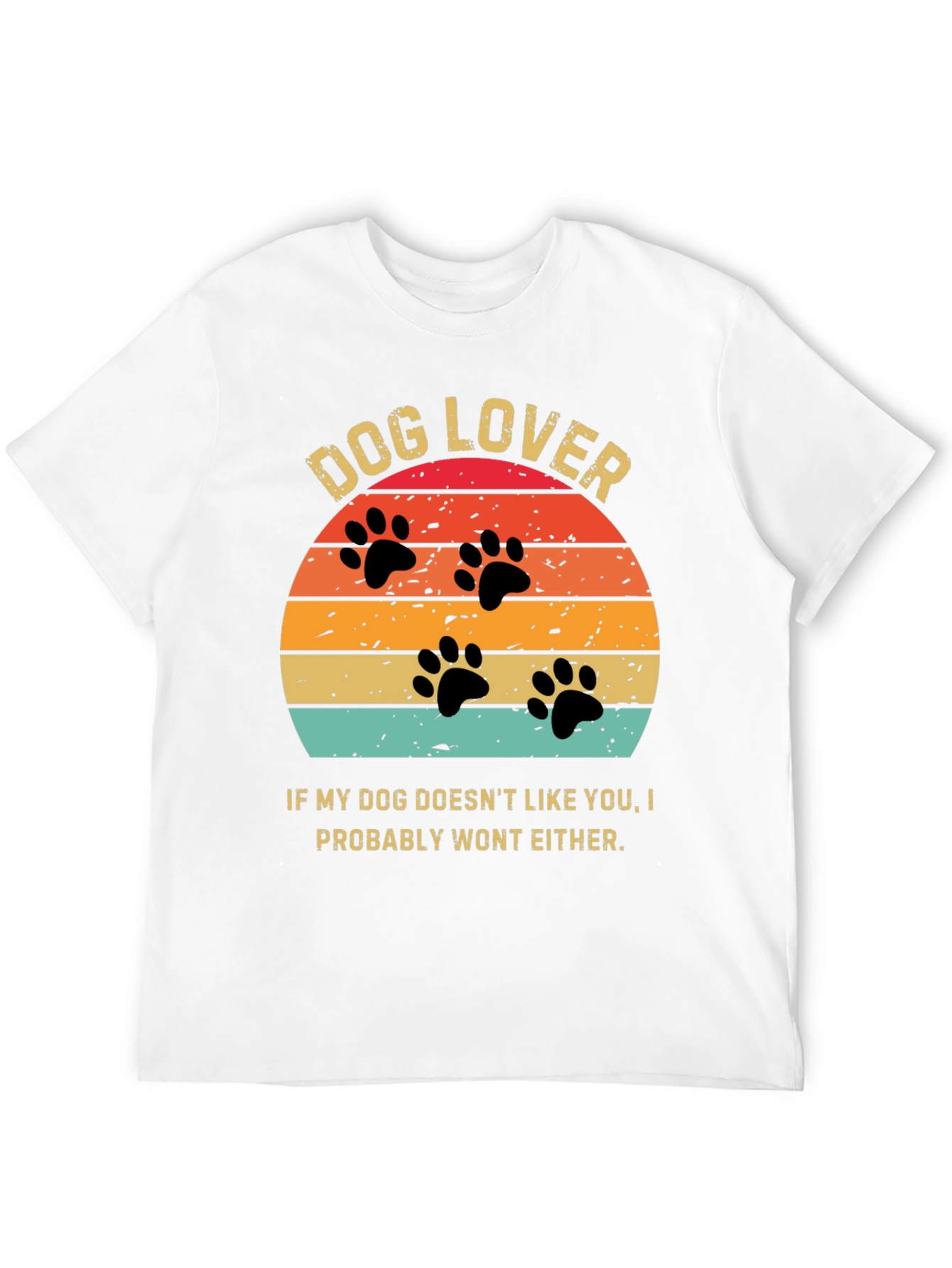 Dog Lover Sunset Graphic Tee