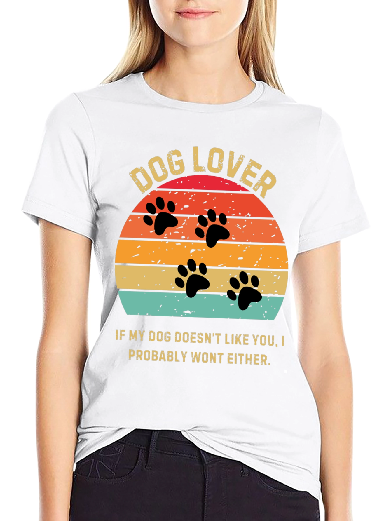 Dog Lover Sunset Graphic Tee