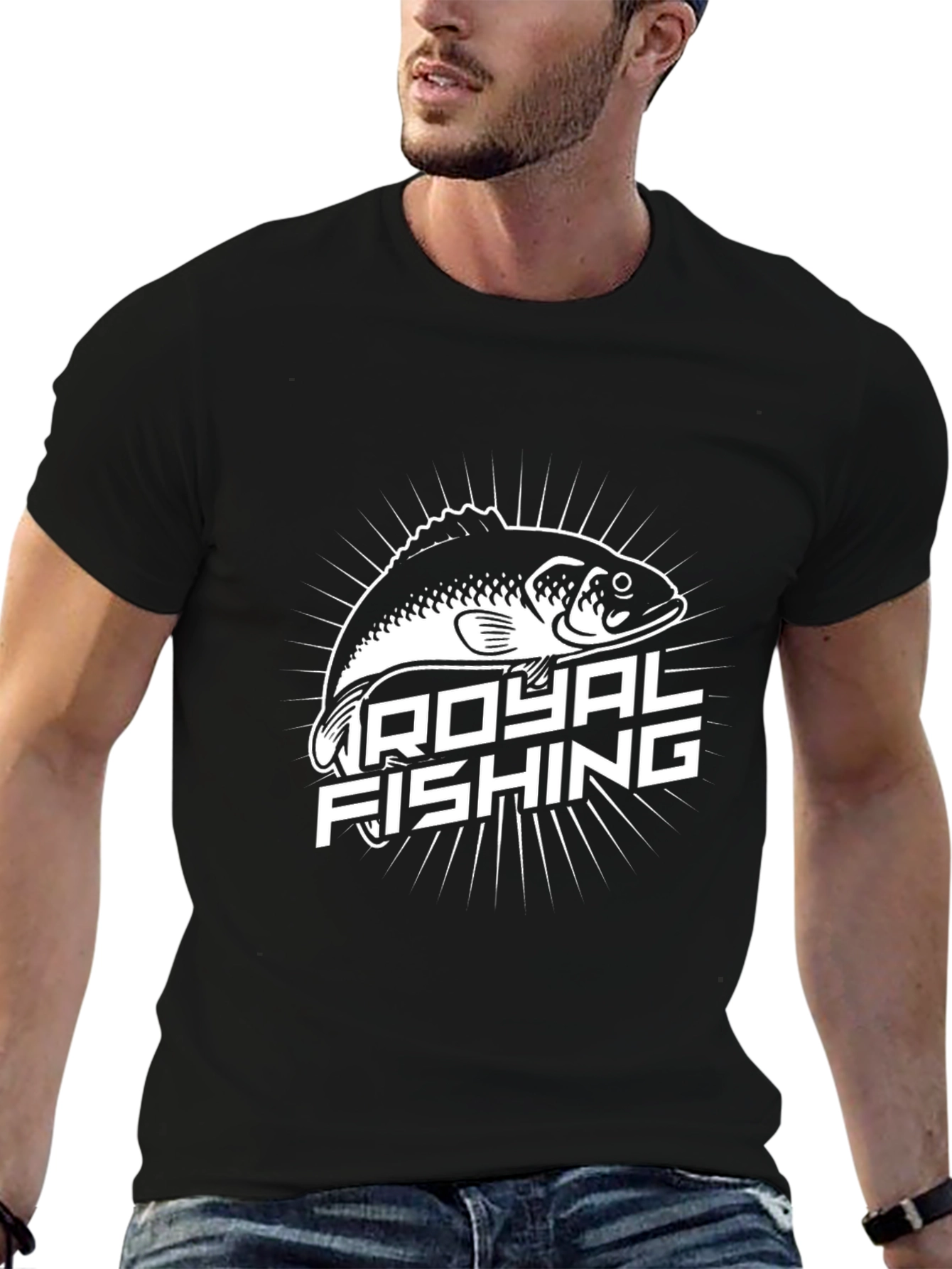 Royal Fishing Graphic Tee - Black