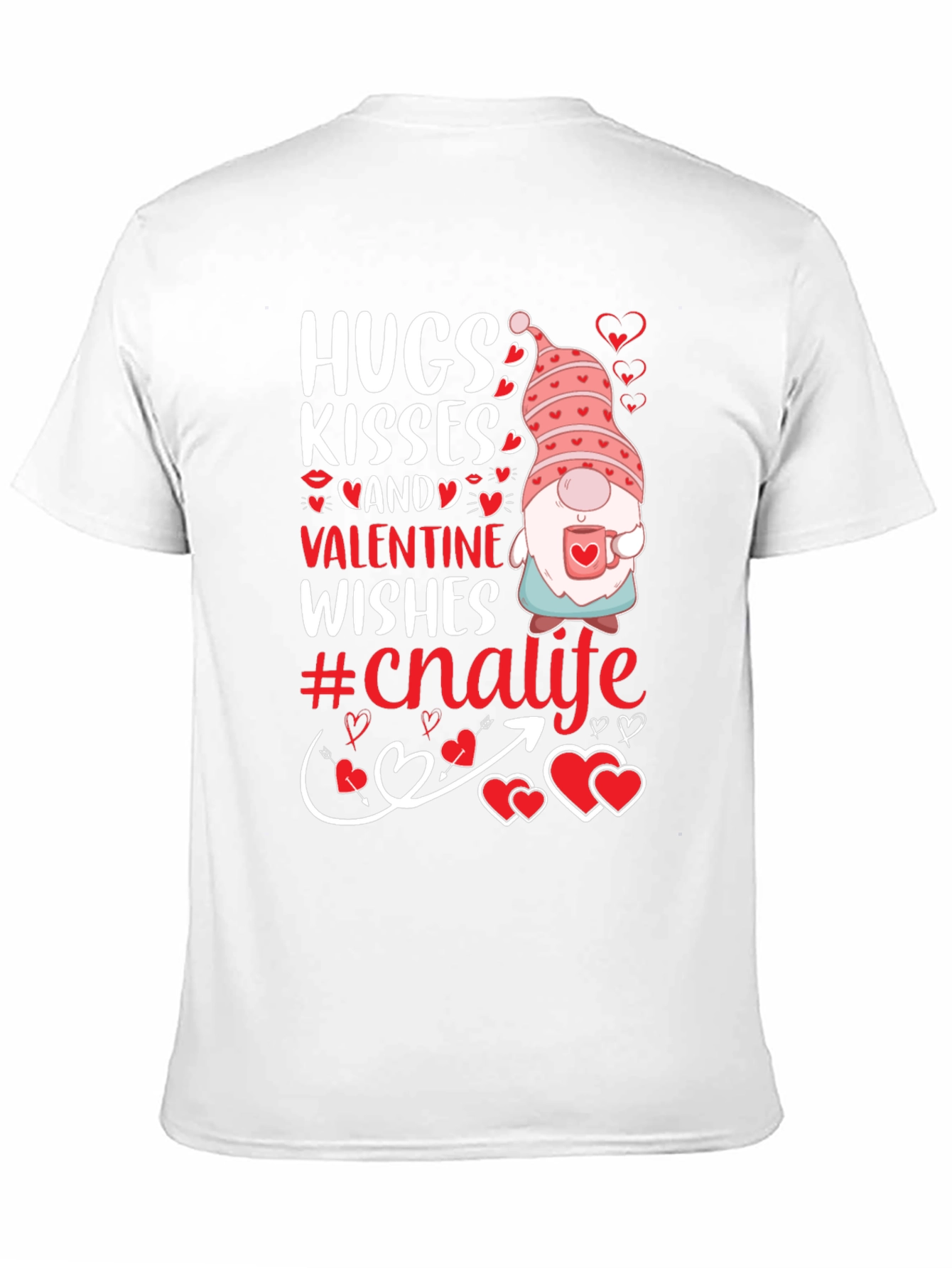 Hugs Kisses Valentine Gnome T-Shirt