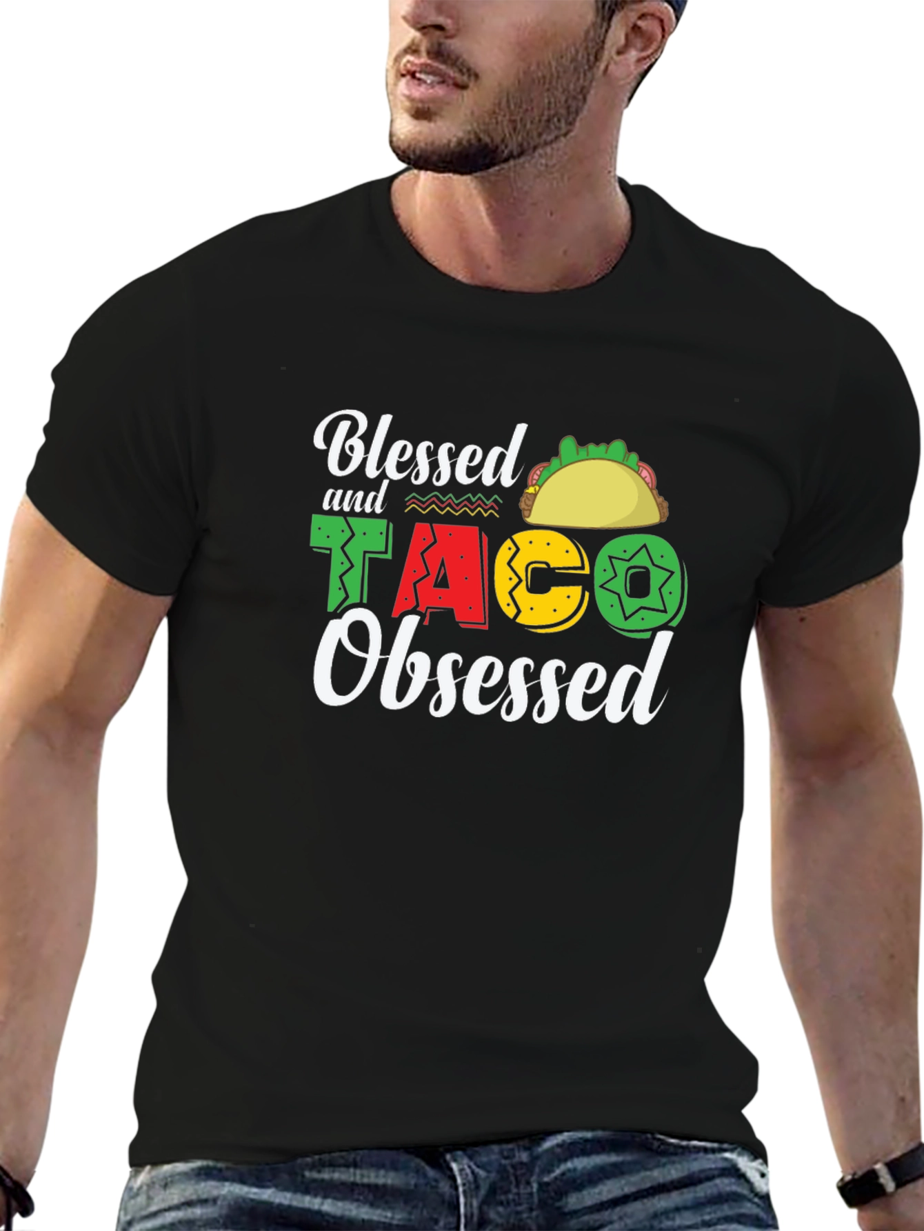 Blessed & Taco Obsessed Graphic T-Shirt