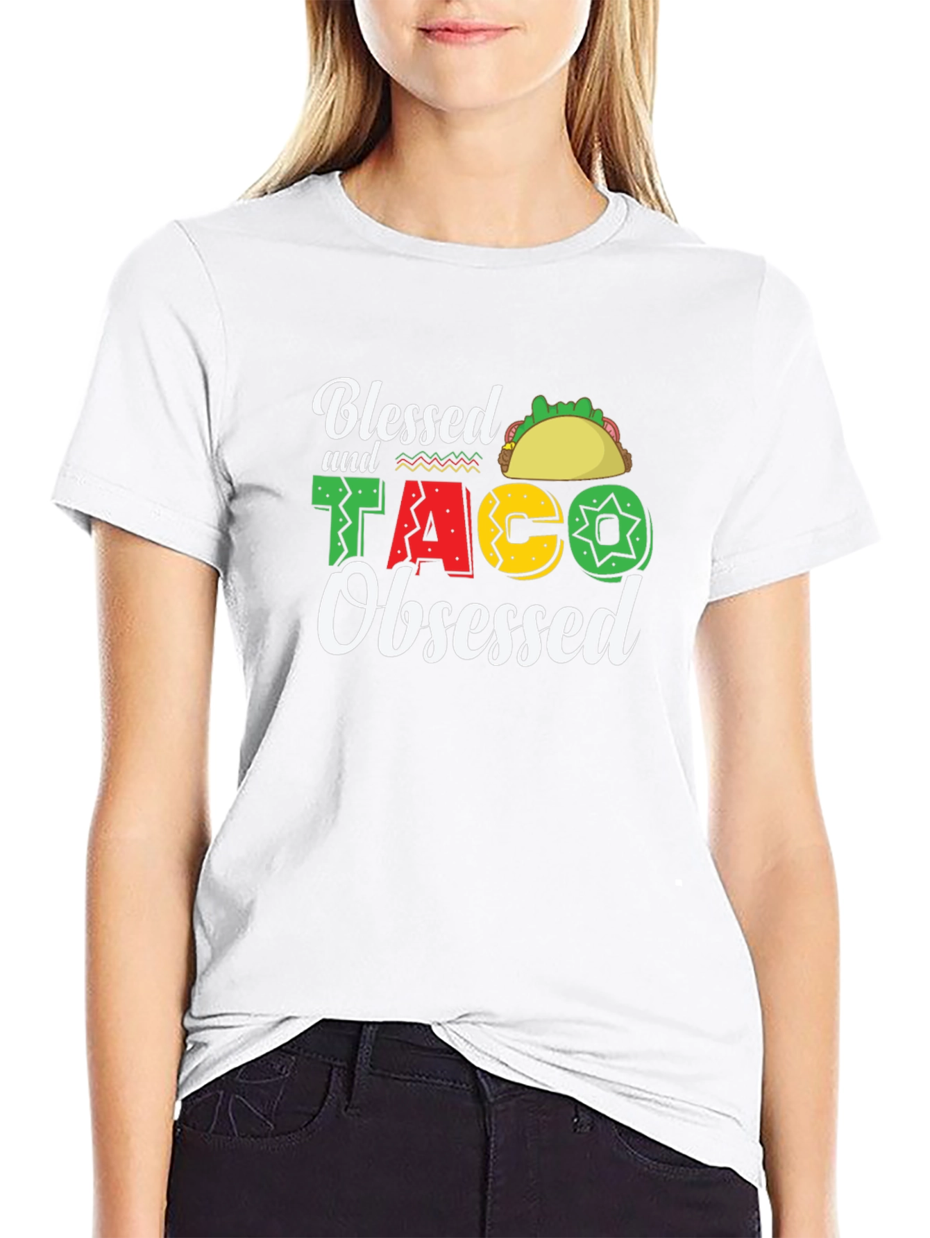 Blessed & Taco Obsessed Graphic T-Shirt