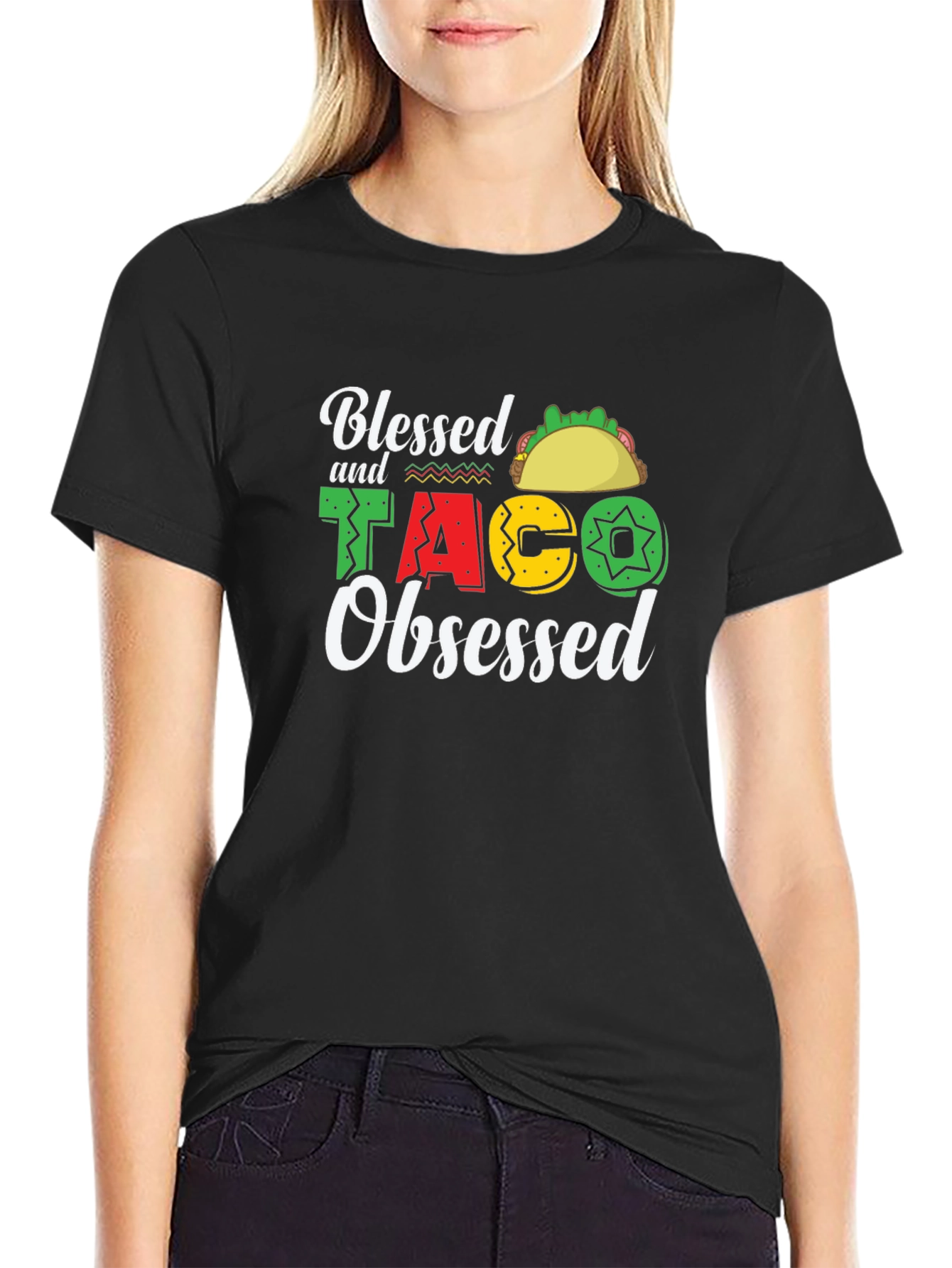 Blessed & Taco Obsessed Graphic T-Shirt