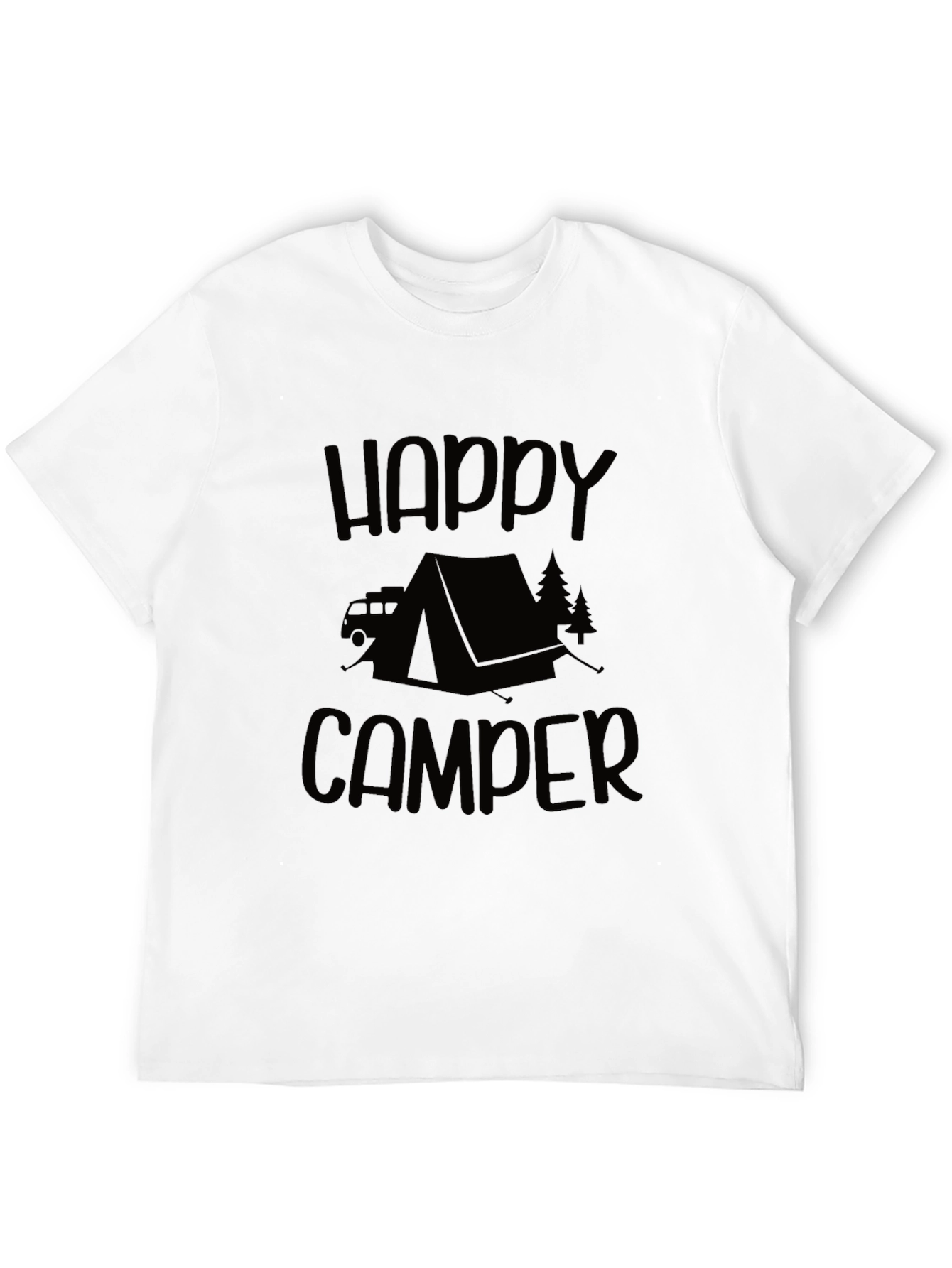 Happy Camper Graphic Tee - Camping Adventure Shirt