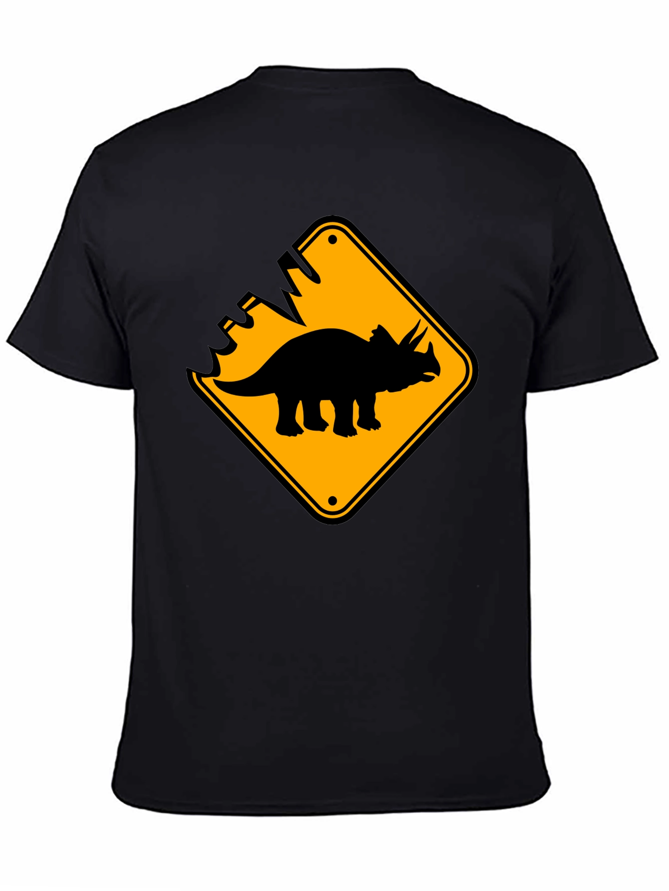 Dinosaur Crossing Black T-Shirt