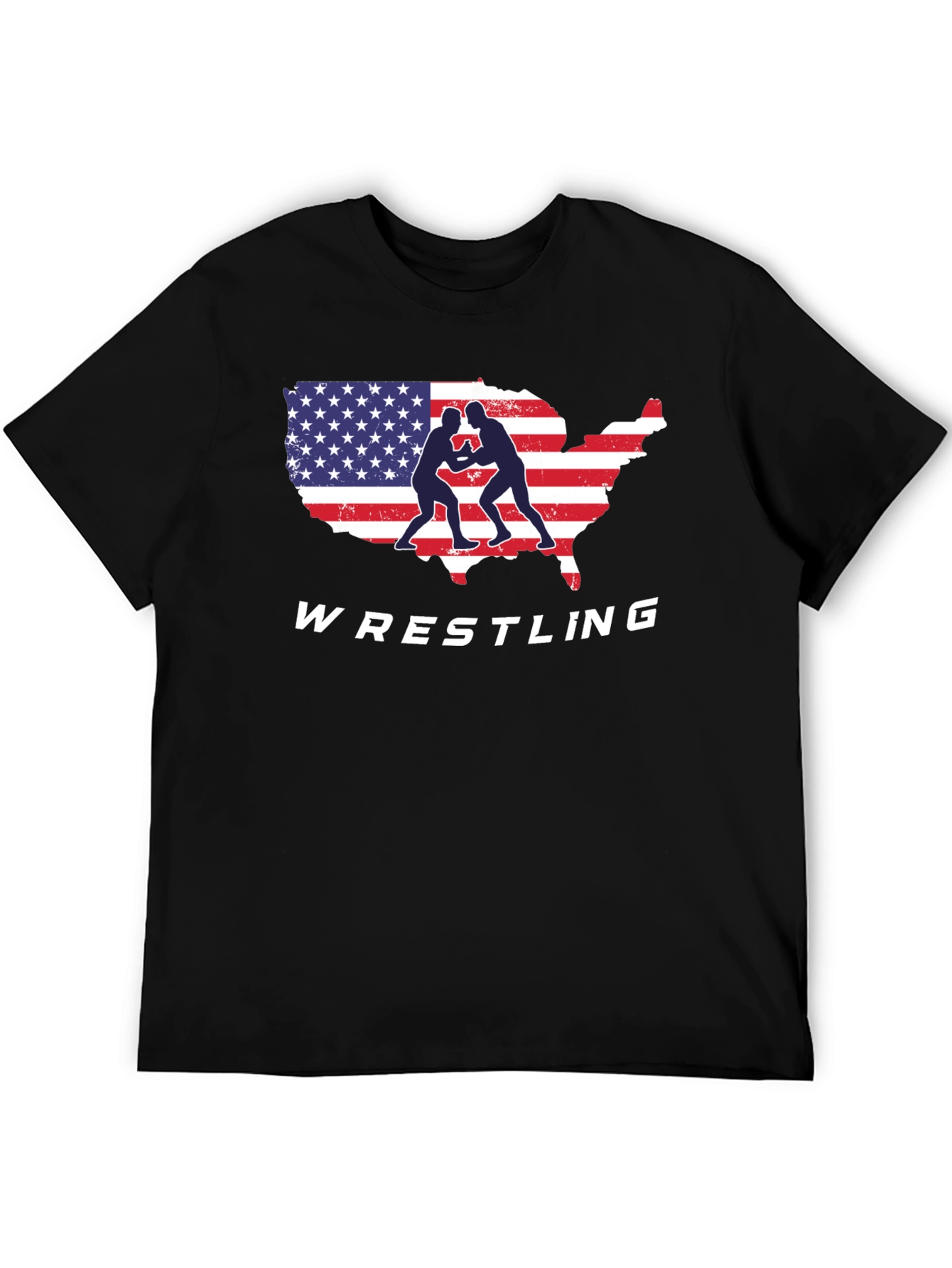 USA Wrestling T-Shirt Patriotic Wrestler Tee