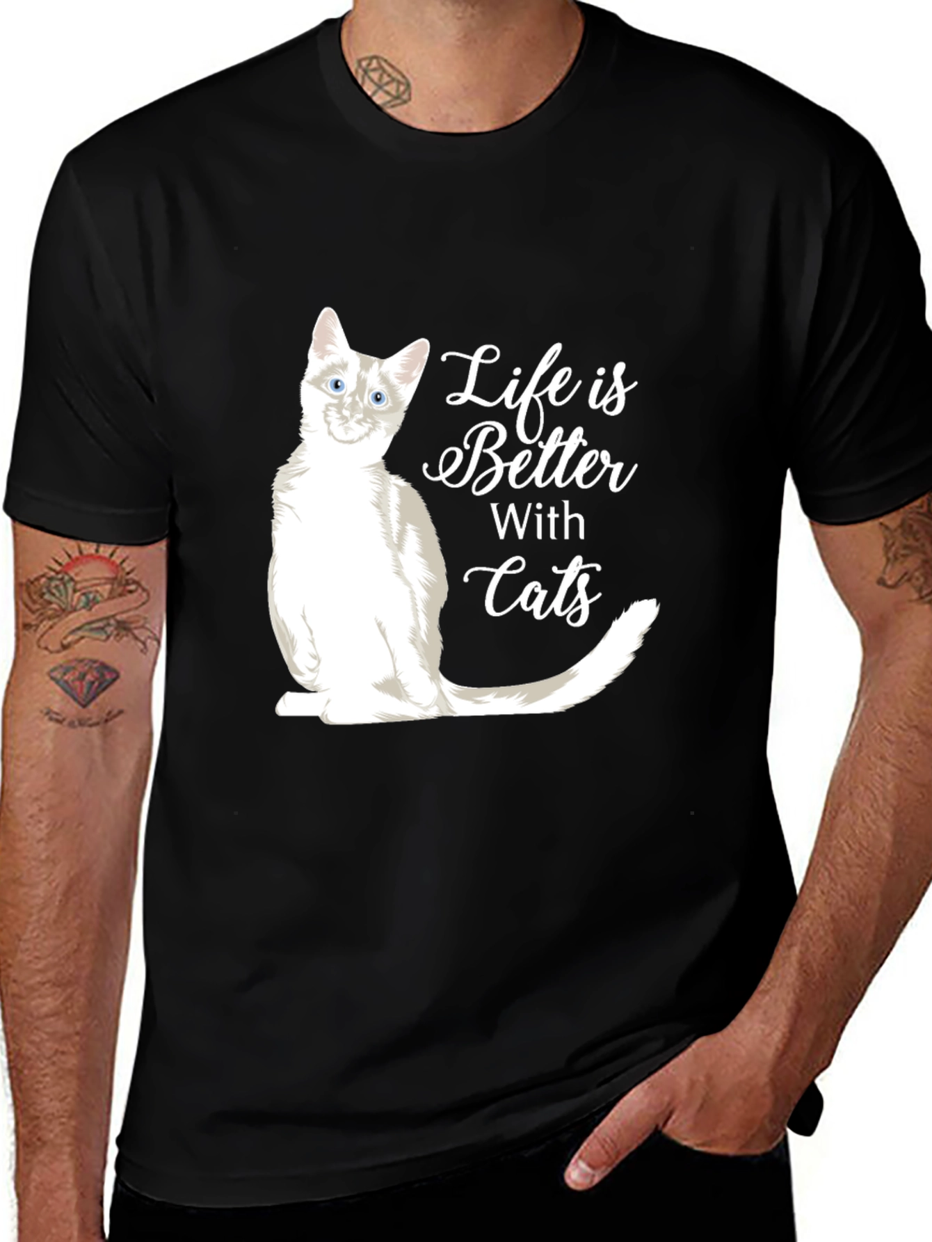 Life Is Better With Cats Graphic T-Shirt