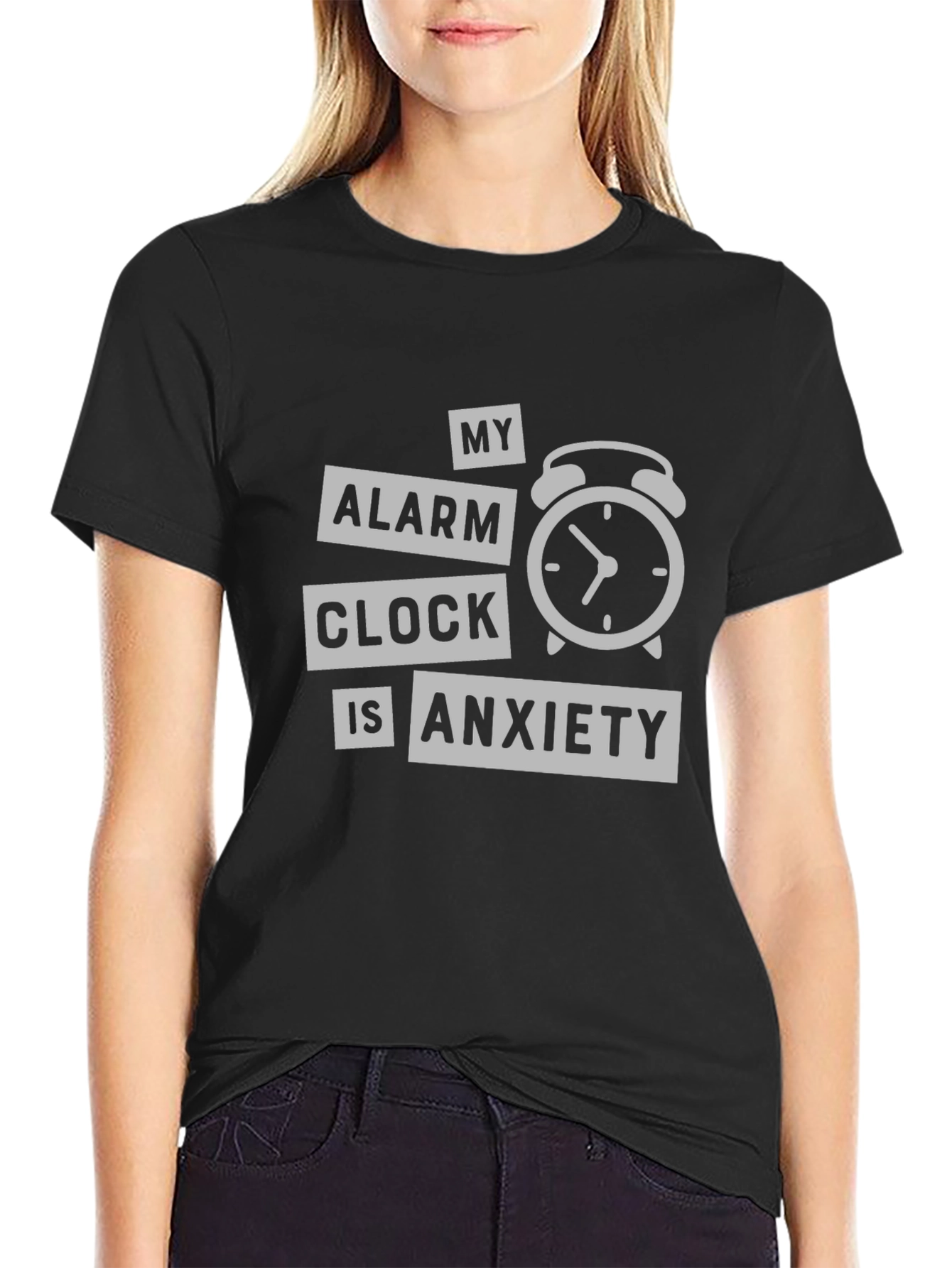 Anxiety Alarm Clock Graphic T-Shirt - Soft Cotton Tee
