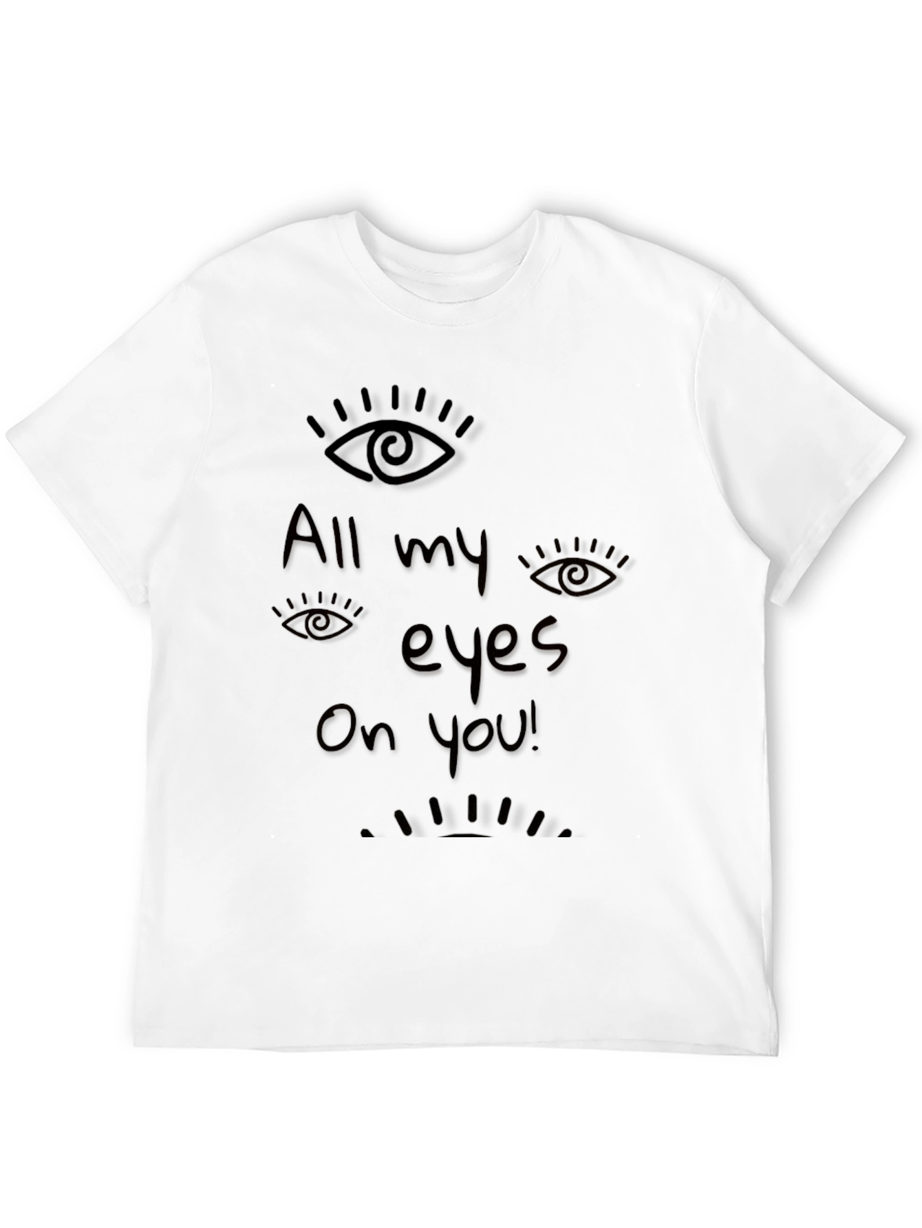 All Eyes On You Graphic Black T-Shirt