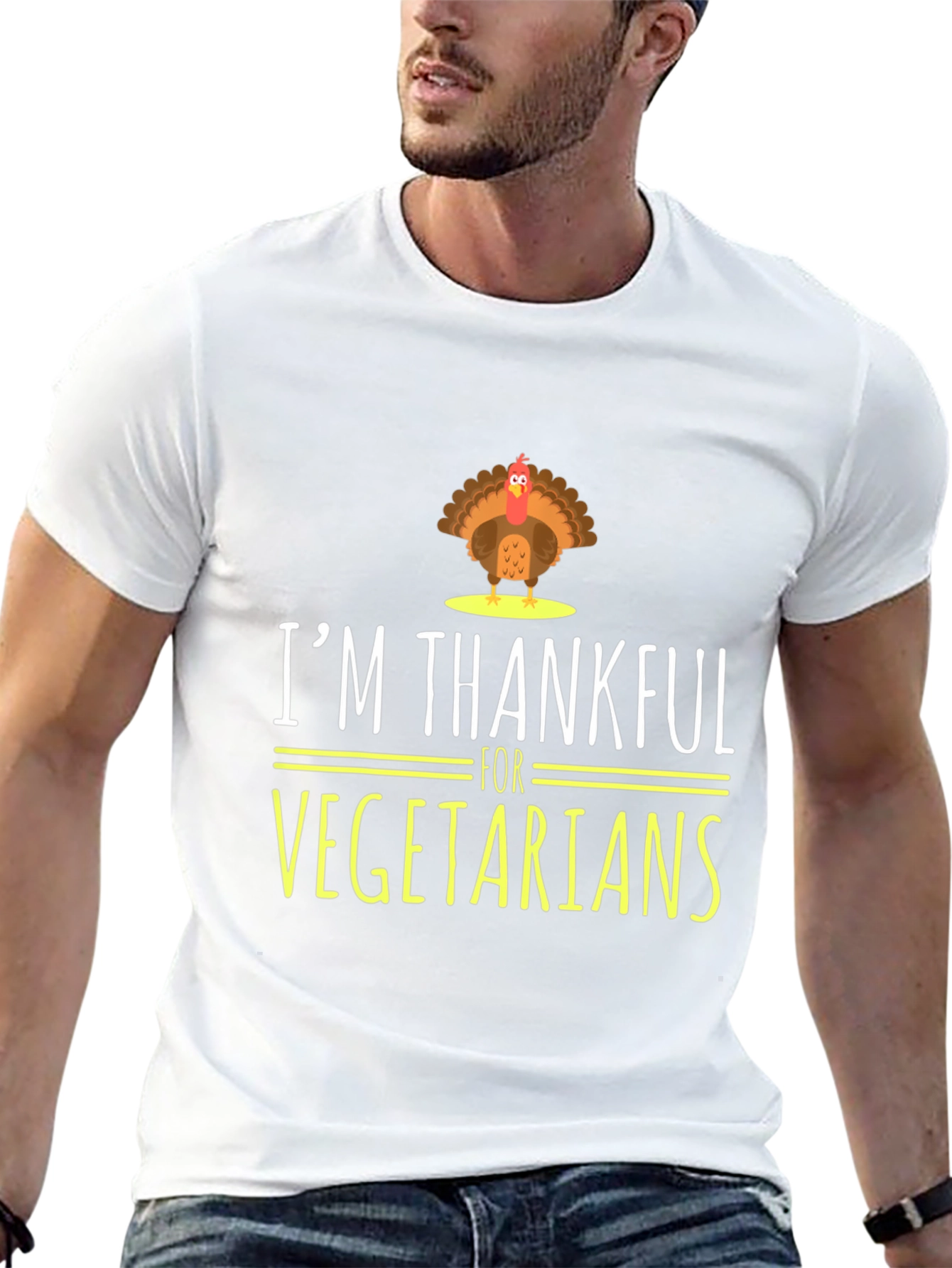 Im Thankful for Vegetarians Turkey Graphic T-Shirt