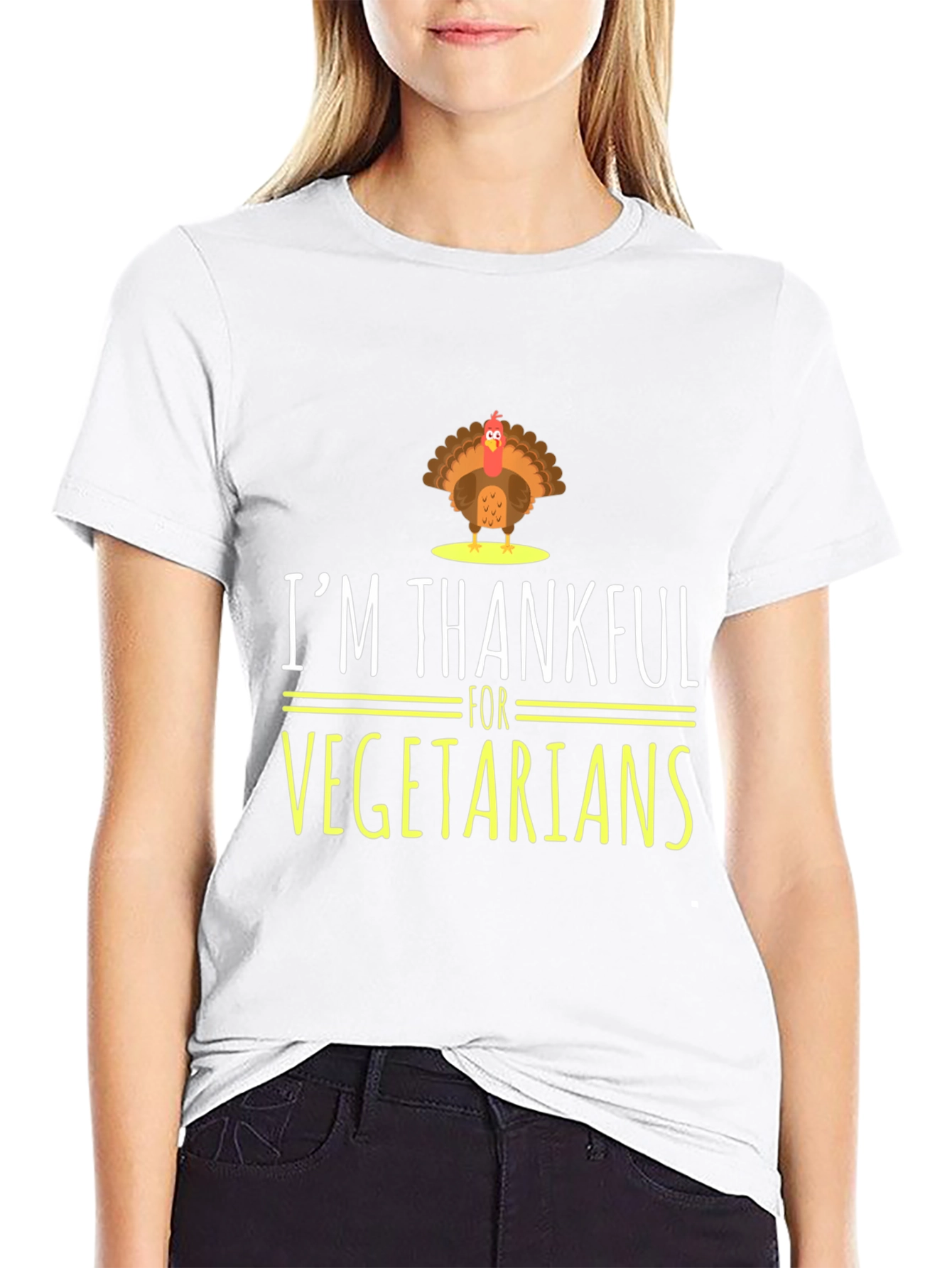 Im Thankful for Vegetarians Turkey Graphic T-Shirt