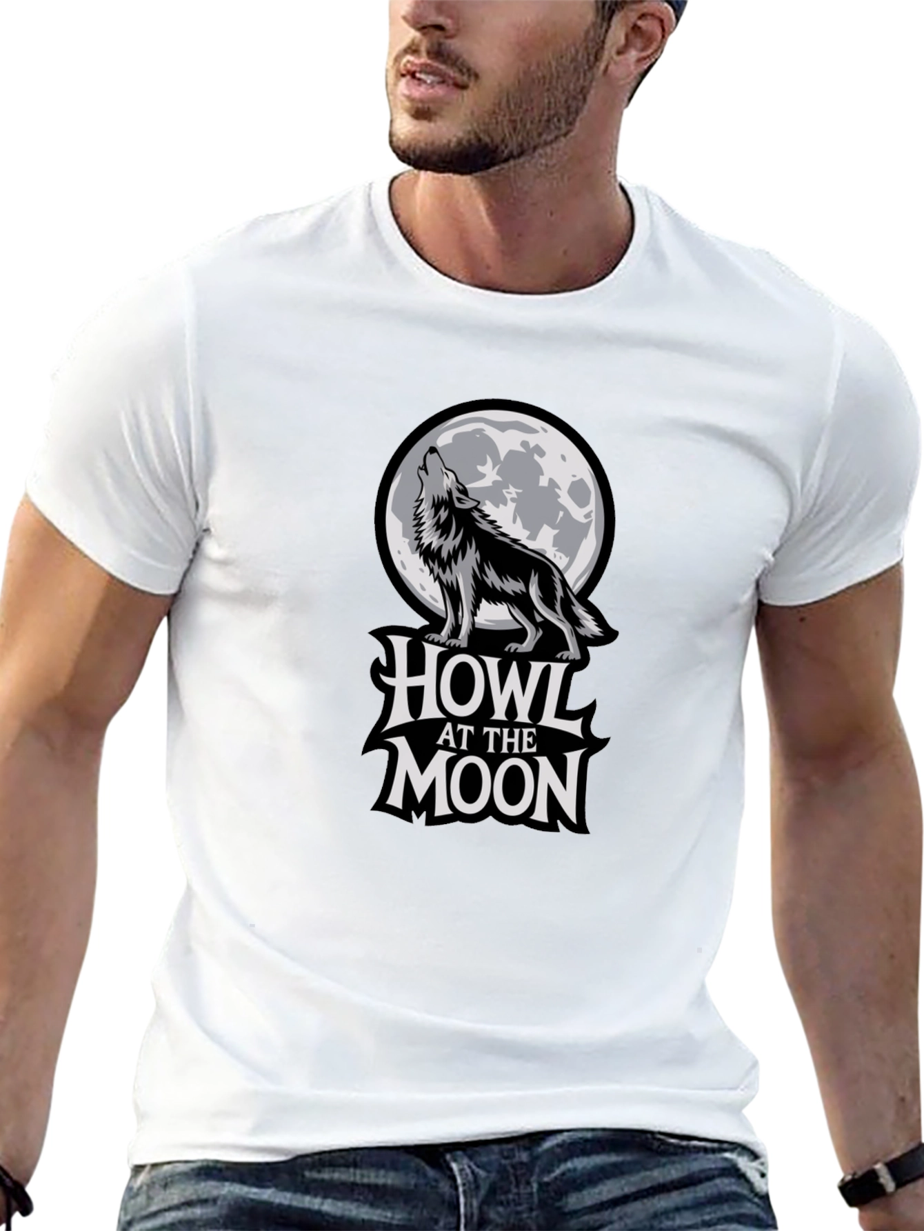 Howl at the Moon Graphic T-Shirt - Black