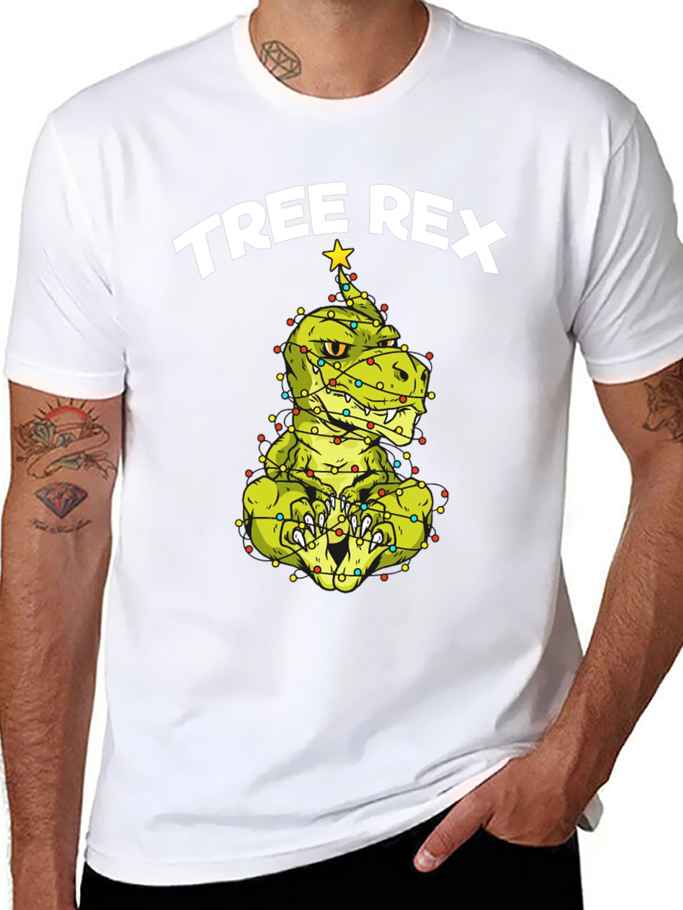 Tree Rex Dinosaur Christmas T-Shirt