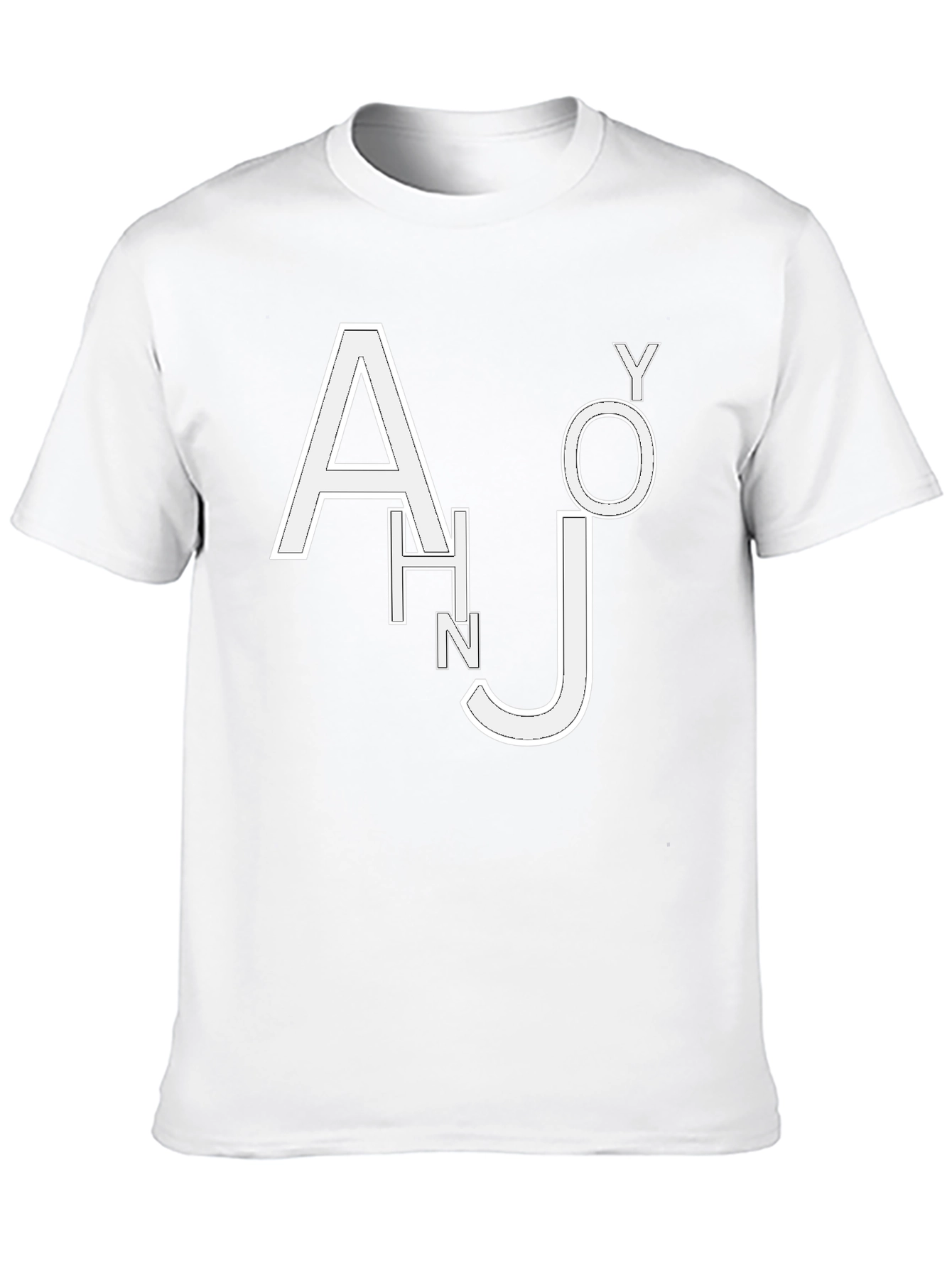 Trendy Black T-Shirt with White Letter Design
