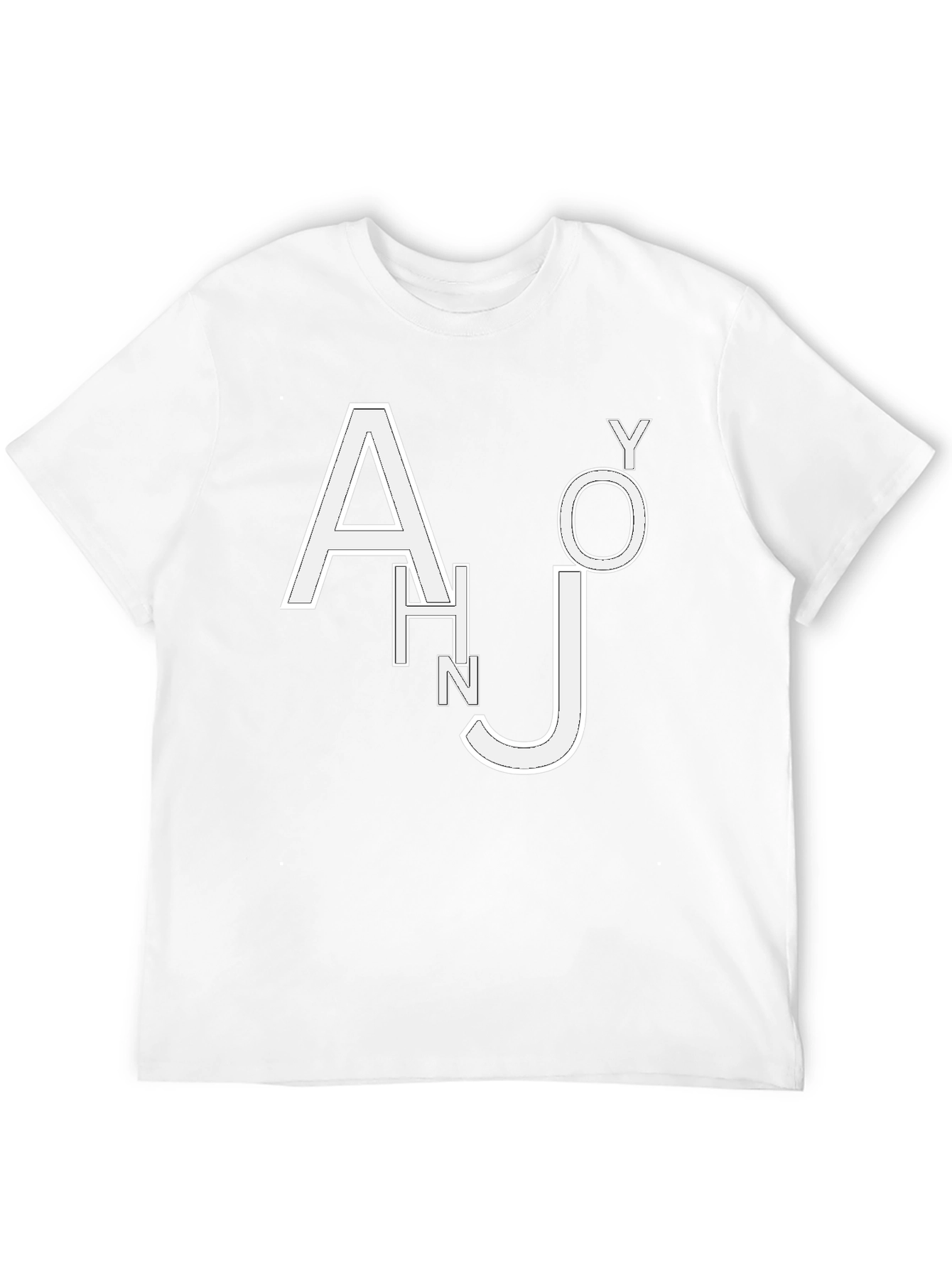 Trendy Black T-Shirt with White Letter Design