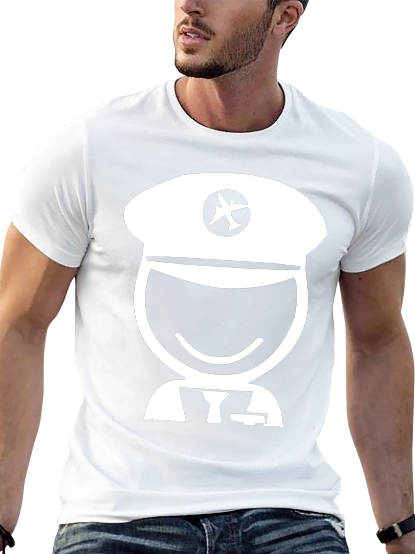 Pilot Cartoon Graphic T-Shirt