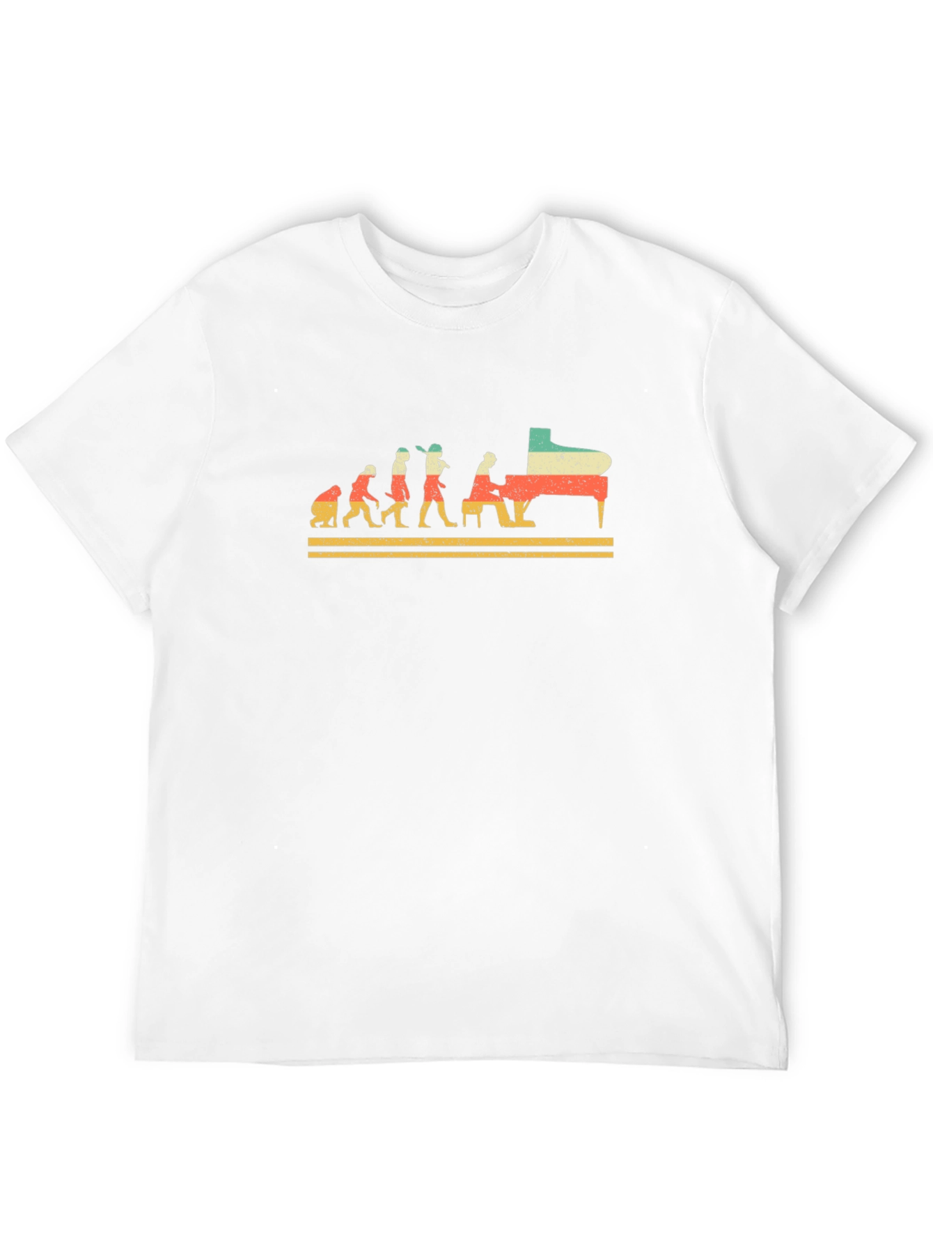 Piano Evolution Graphic Tee - Musician Gift