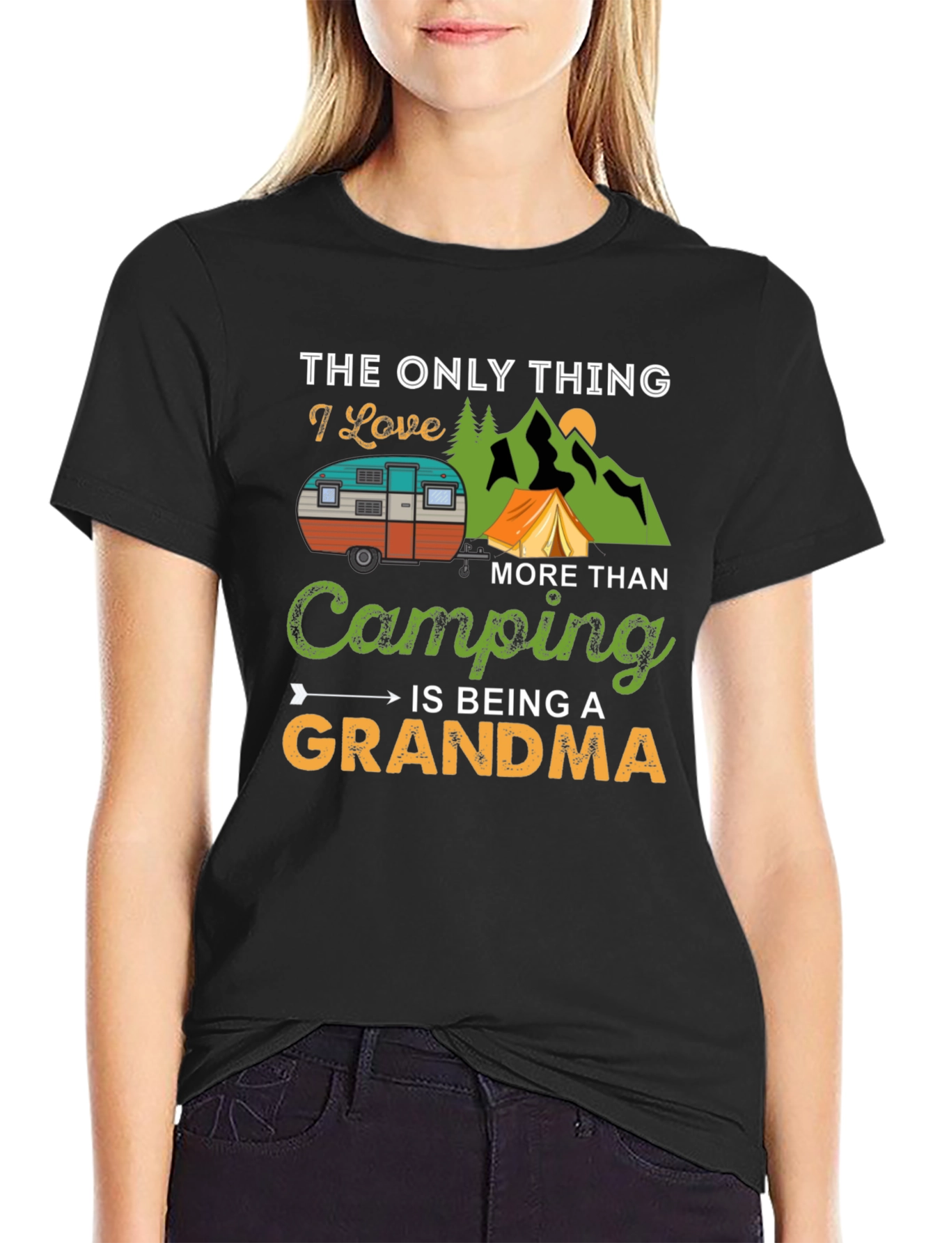 Camping Grandma T-Shirt: I Love Camping!