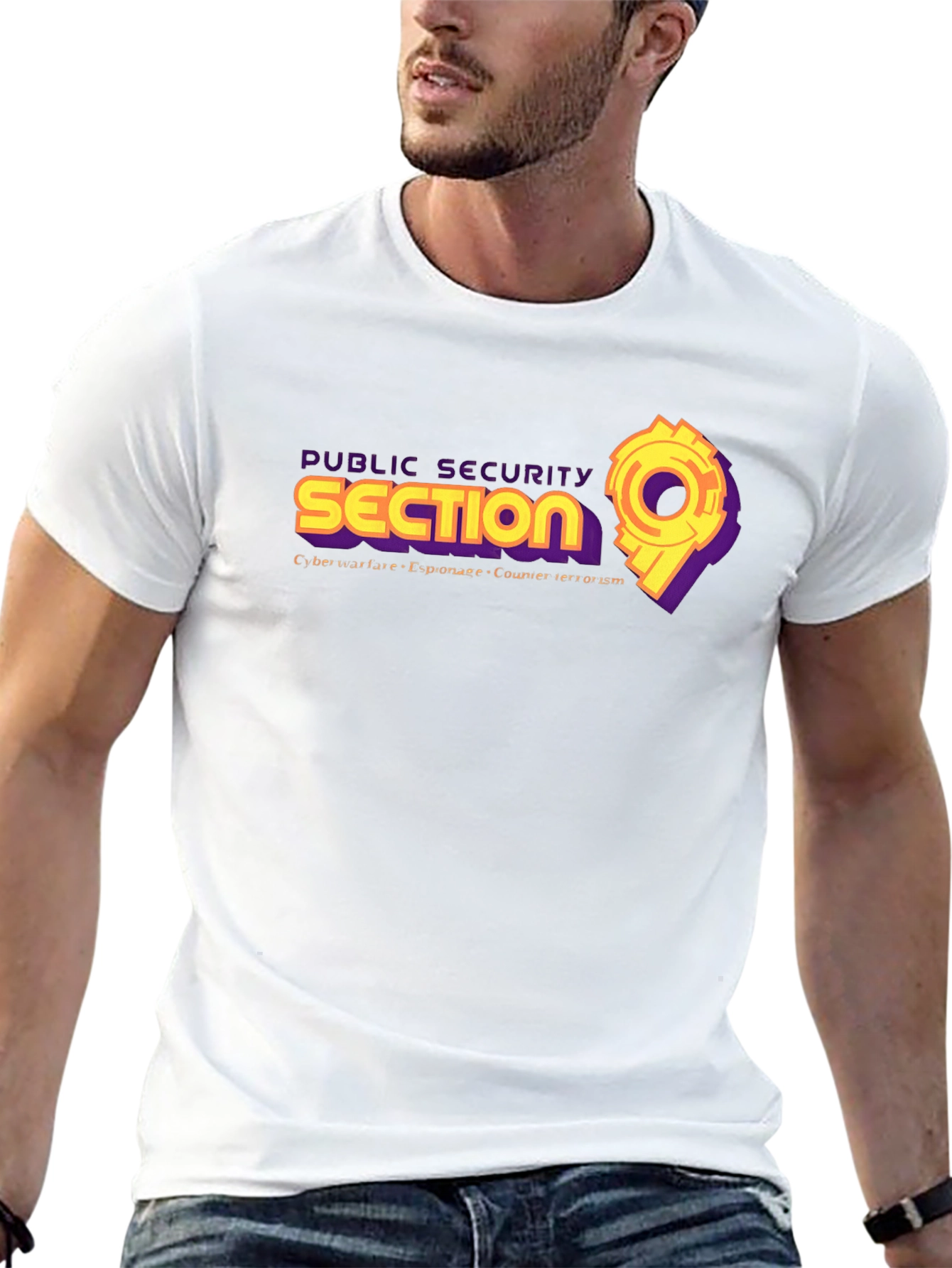 Public Security Section 9 Black T-Shirt