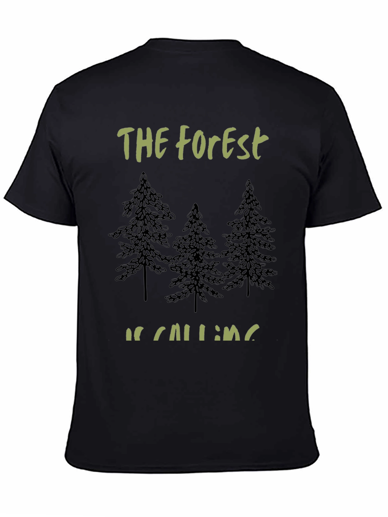 Forest Calling Tee - Nature Lovers Black T-Shirt