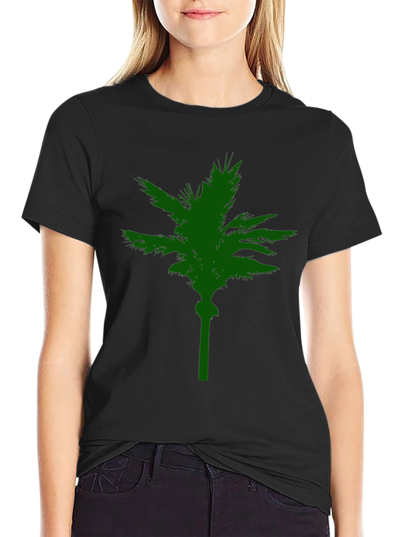 Green Palm Tree Graphic T-Shirt - Casual Comfort