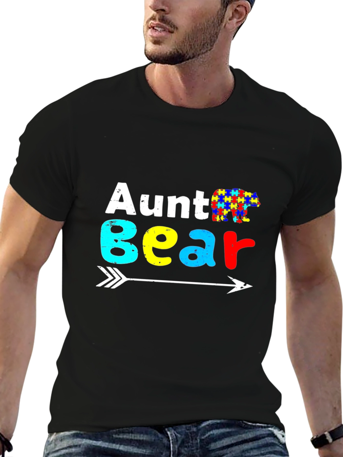 Aunt Bear Autism Awareness T-Shirt