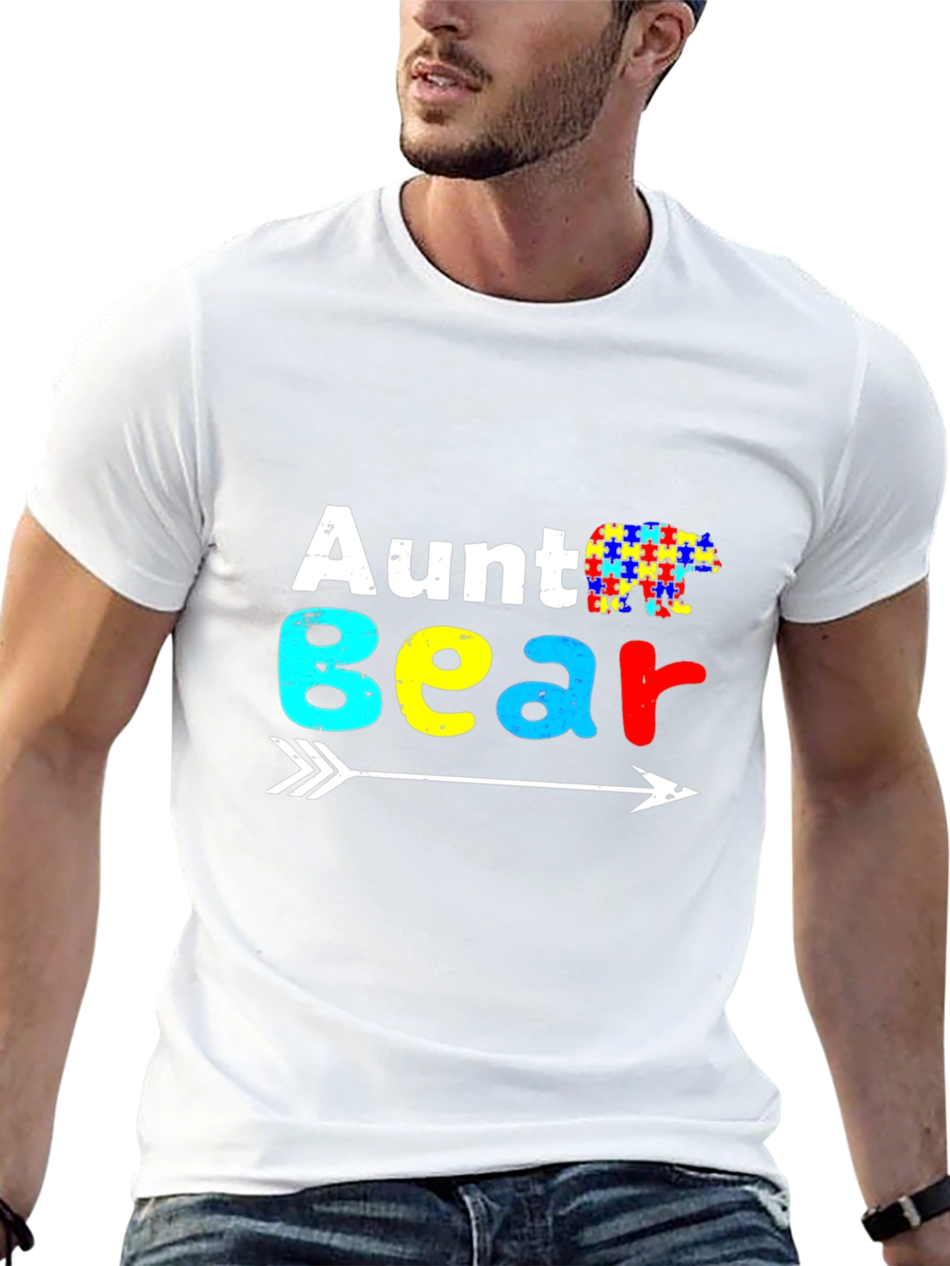 Aunt Bear Autism Awareness T-Shirt