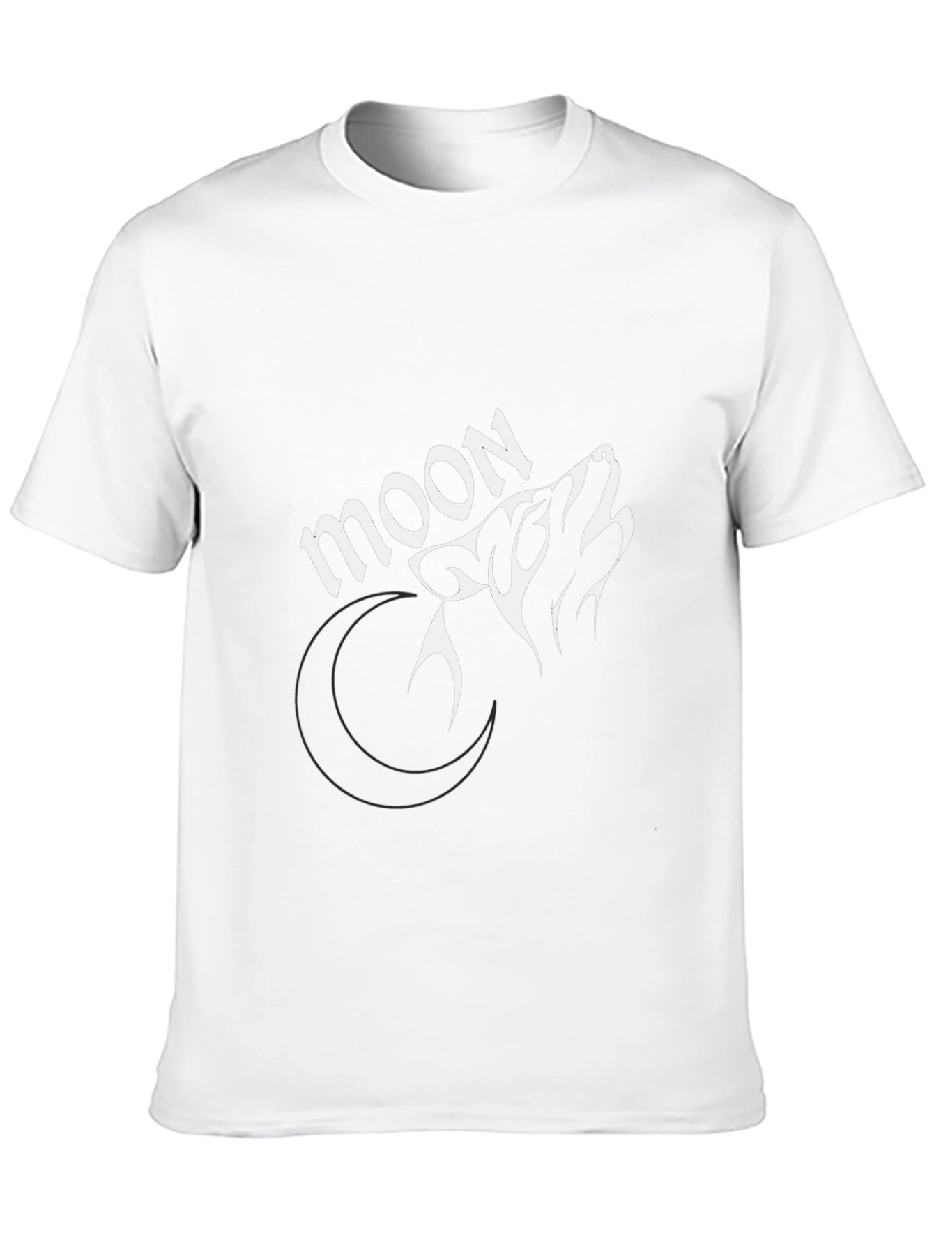 Moon Wolf Graphic Tee - Stylish Black T-Shirt