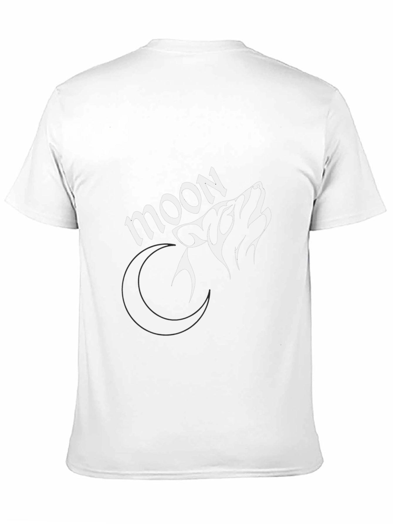 Moon Wolf Graphic Tee - Stylish Black T-Shirt
