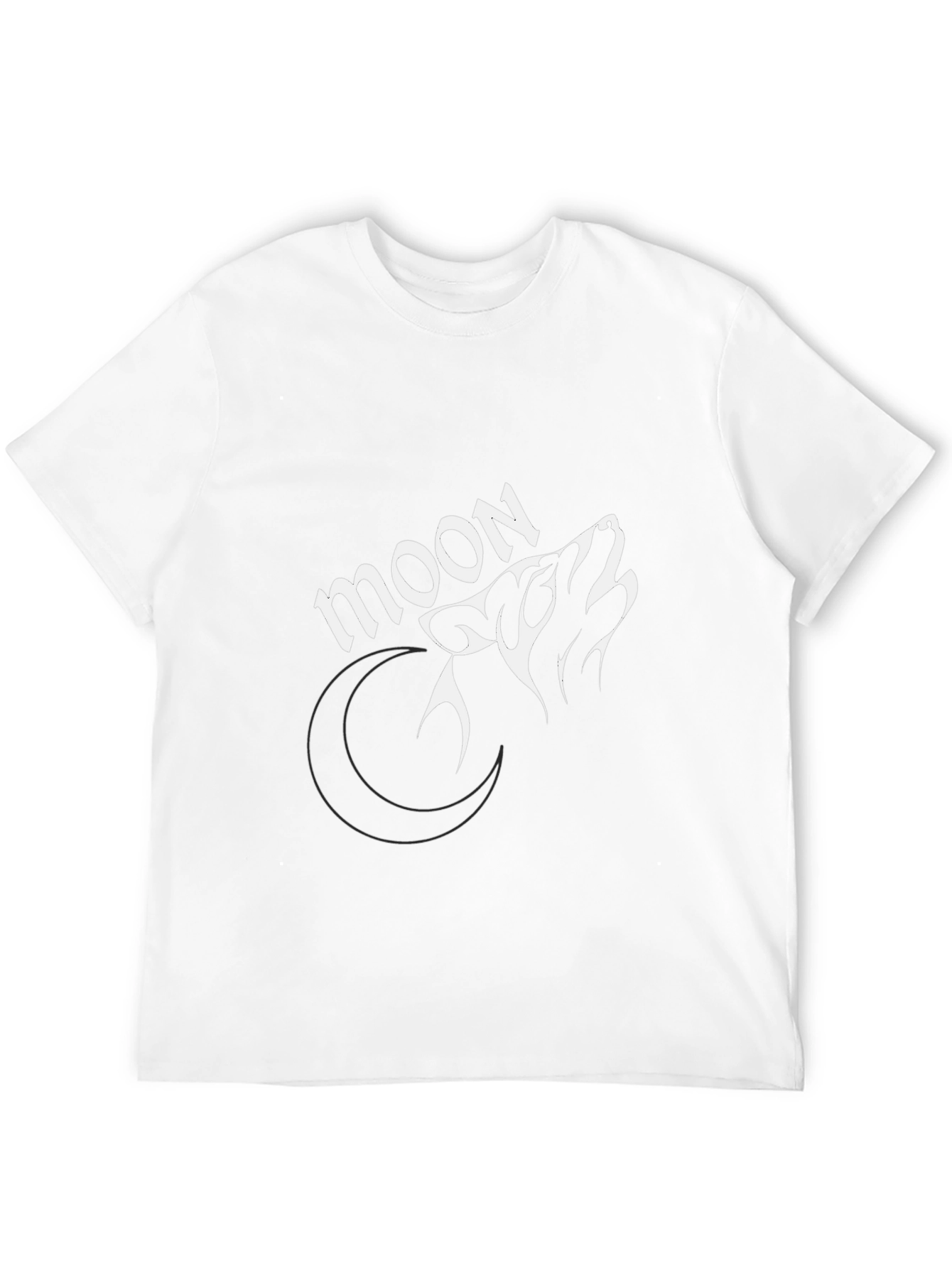 Moon Wolf Graphic Tee - Stylish Black T-Shirt