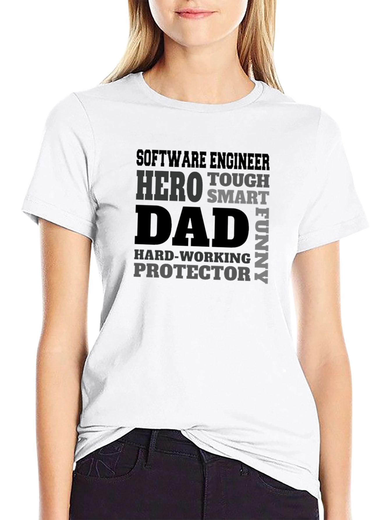 Software Engineer Dad T-Shirt - Hero Protector Funny