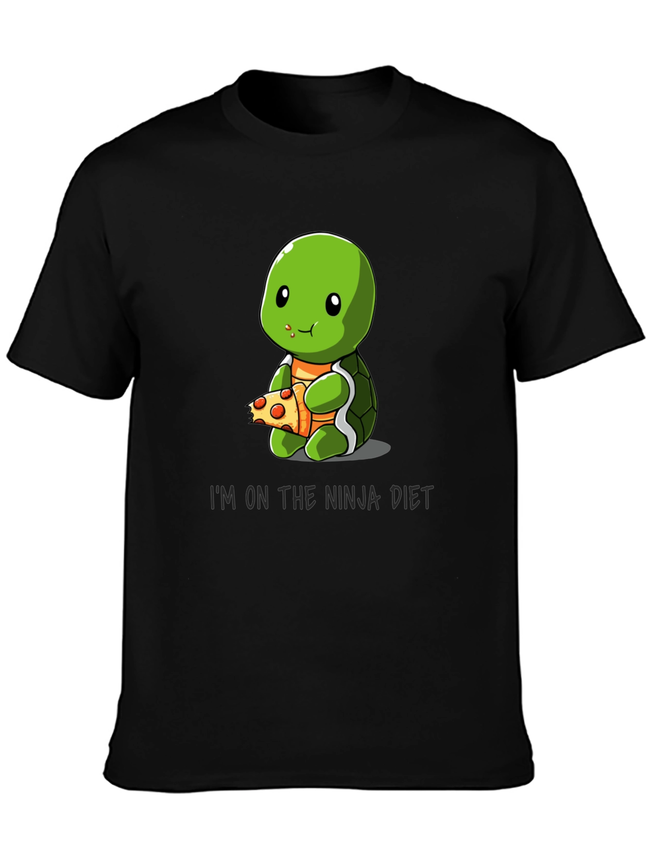 Ninja Diet Turtle Eating Pizza T-Shirt