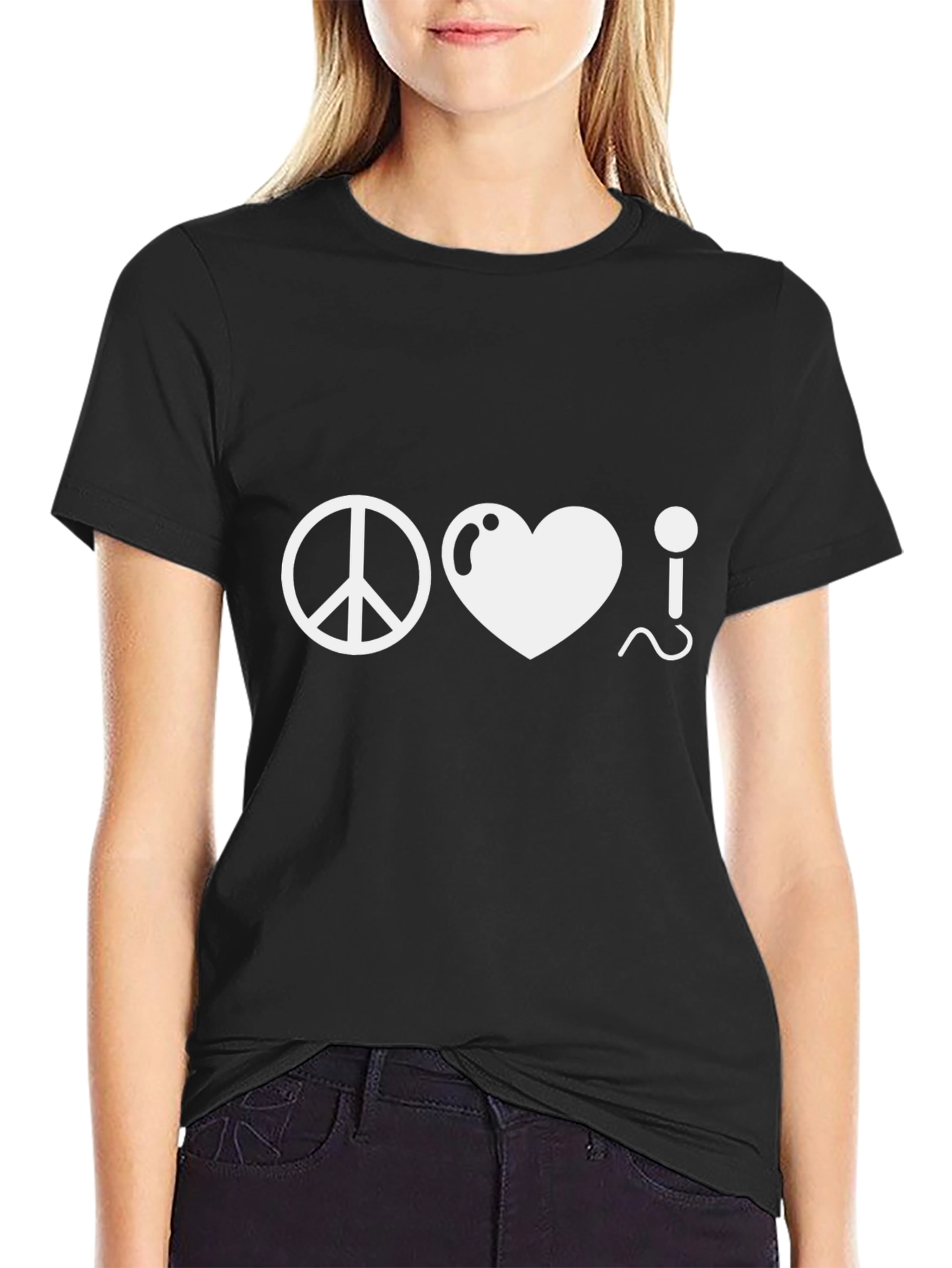 Peace Love Music Black T-Shirt
