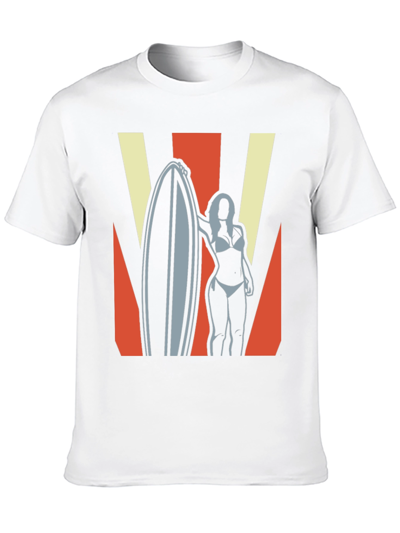 Retro Surfer Girl Graphic Tee - Black