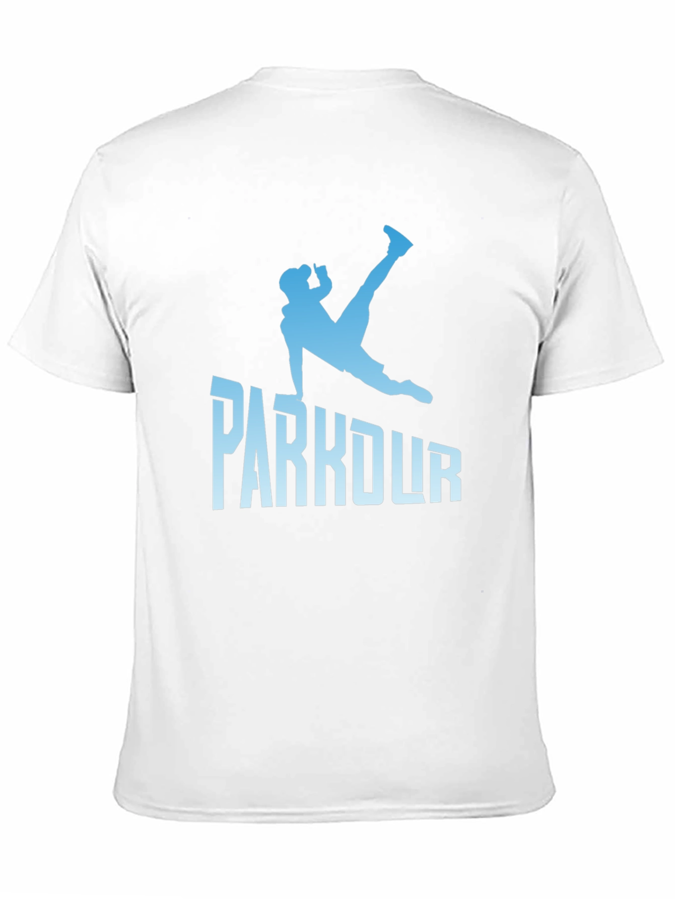Parkour Silhouette Graphic Tee - Black Cotton