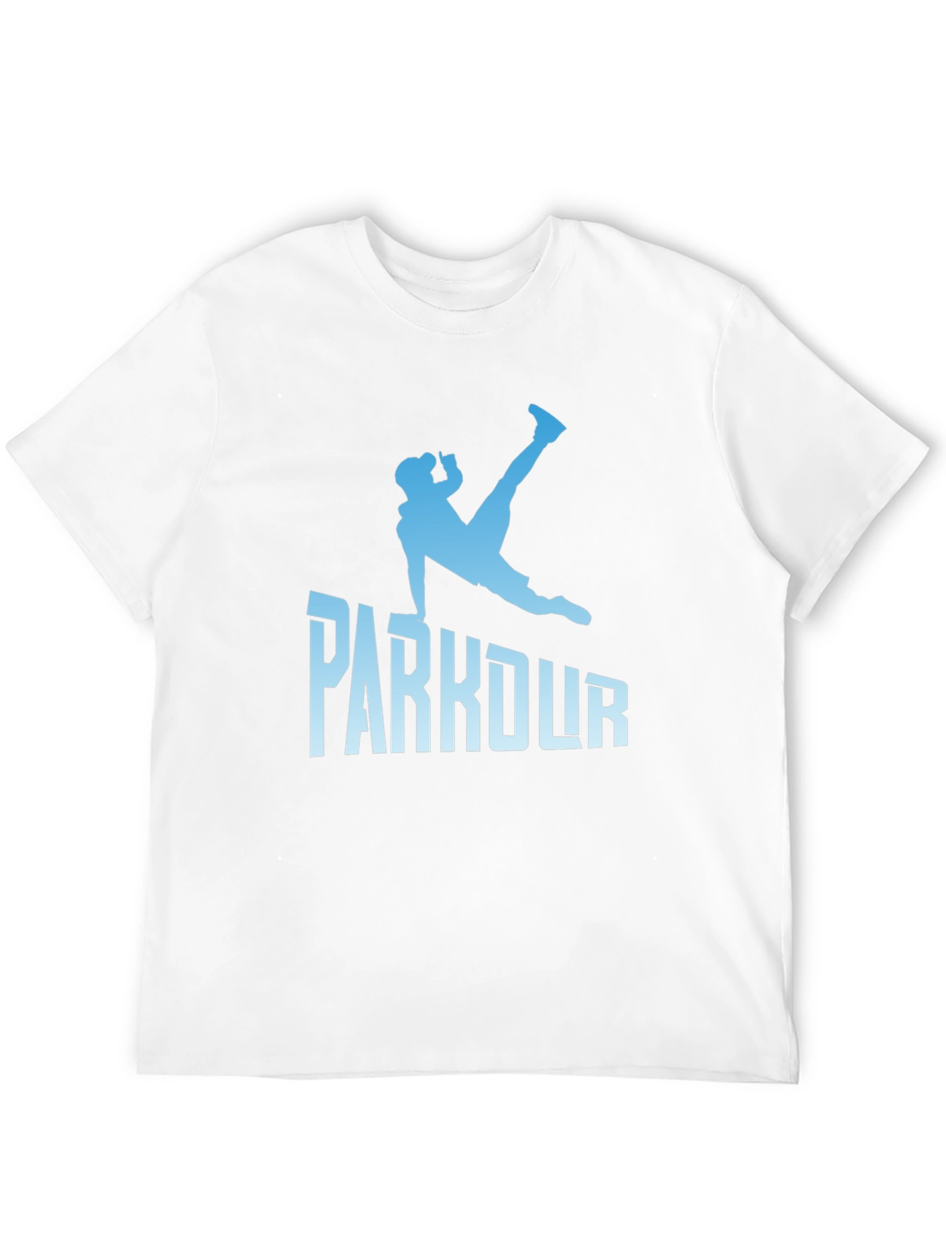 Parkour Silhouette Graphic Tee - Black Cotton