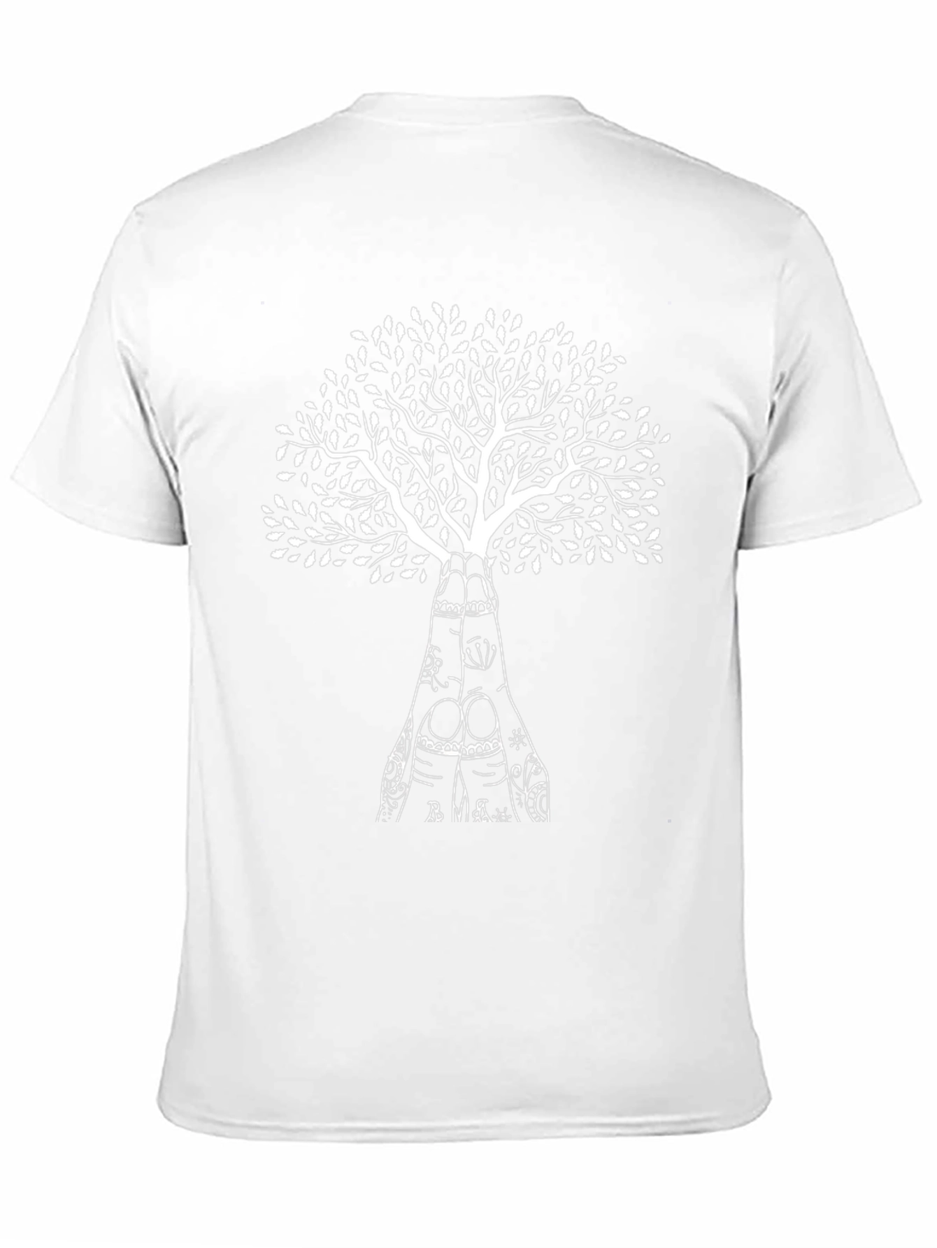 Tree of Hands Graphic Tee - Black Cotton Blend