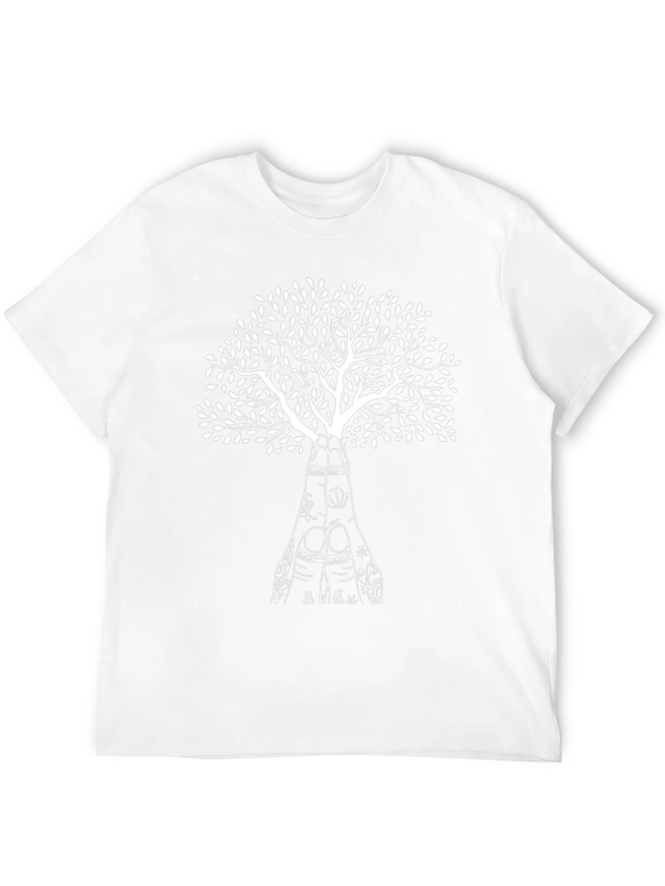 Tree of Hands Graphic Tee - Black Cotton Blend