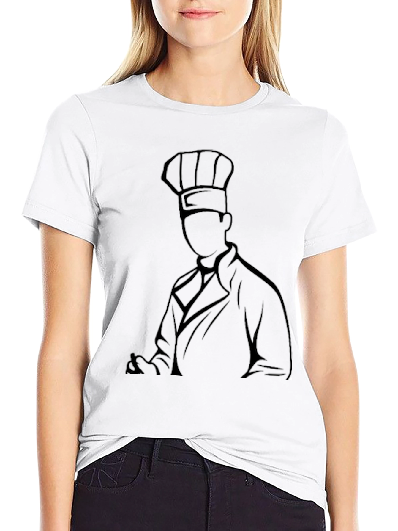 Chef Silhouette Black Graphic Tee