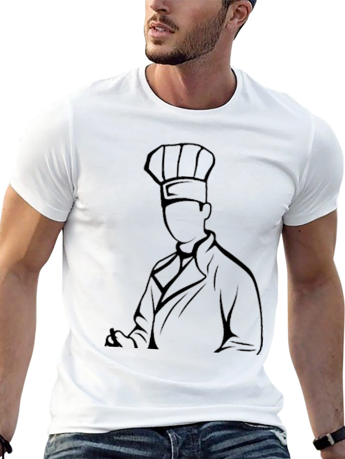 Chef Silhouette Black Graphic Tee