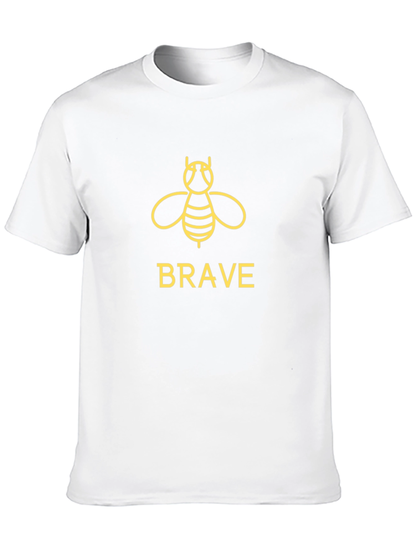 Brave Bee Graphic Tee - Black Cotton T-Shirt