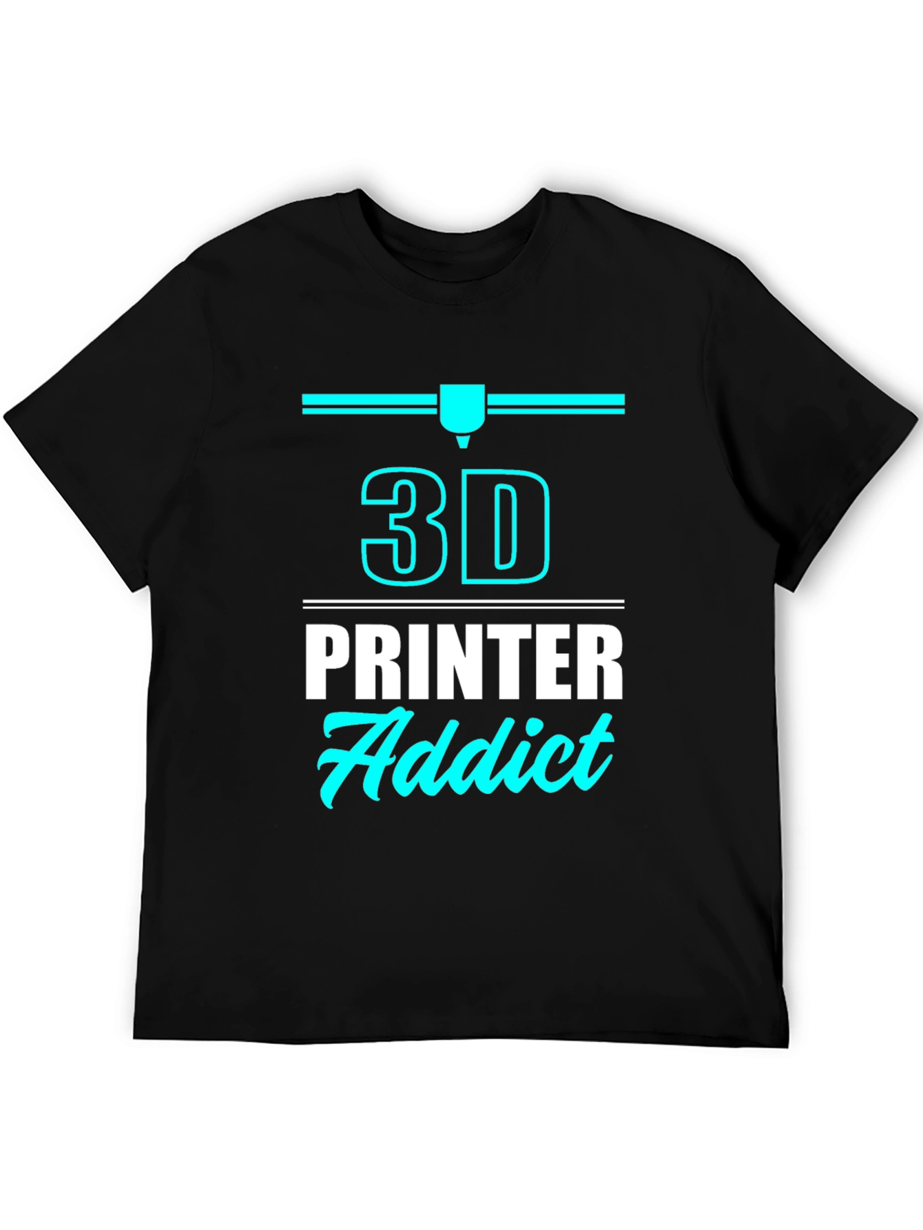 3D Printer Addict T-Shirt - Black