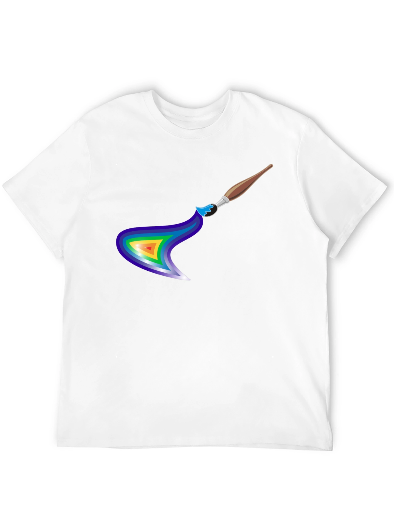 Rainbow Paintbrush Design T-Shirt
