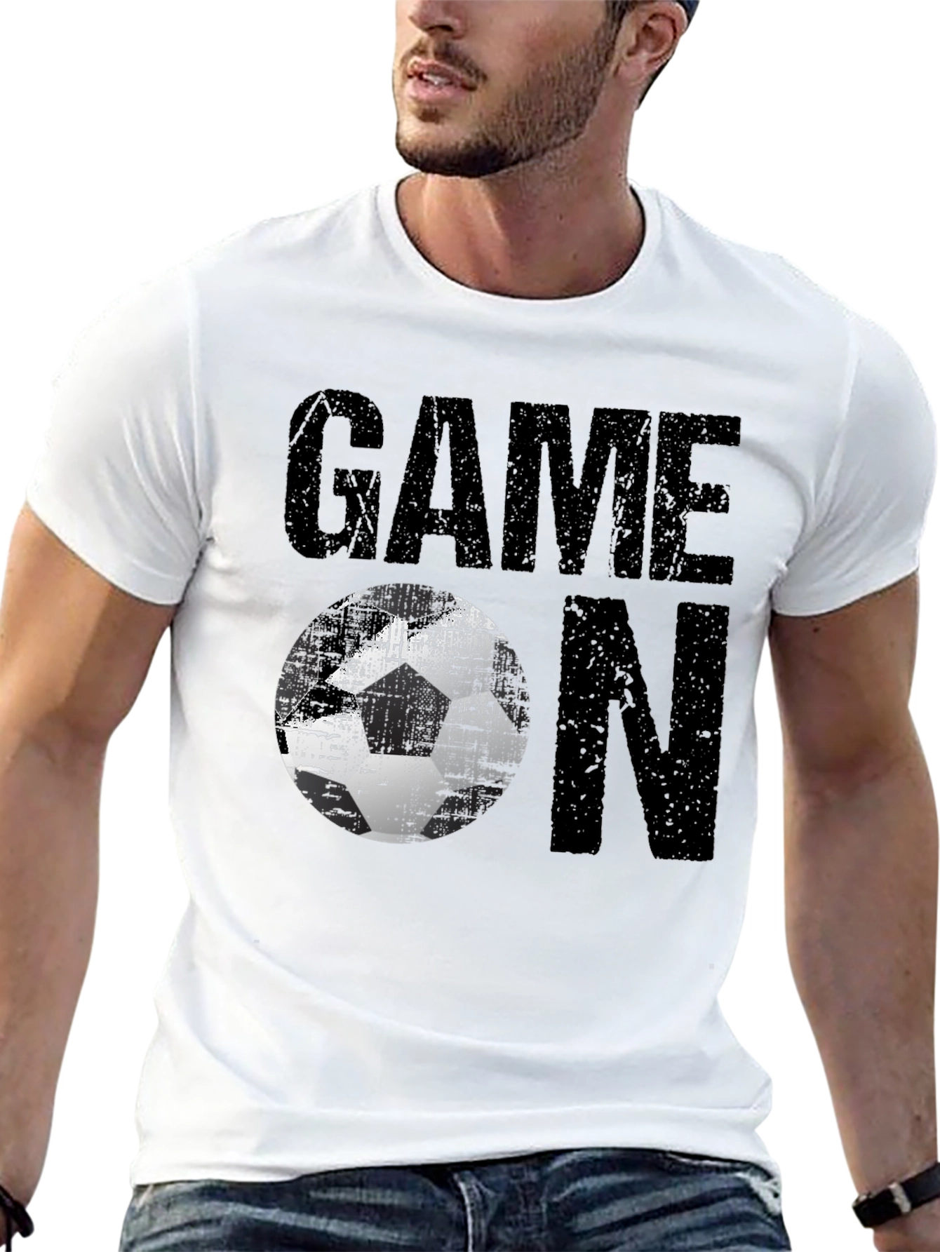 Game On Soccer Graphic Tee - Mens Black T-Shirt