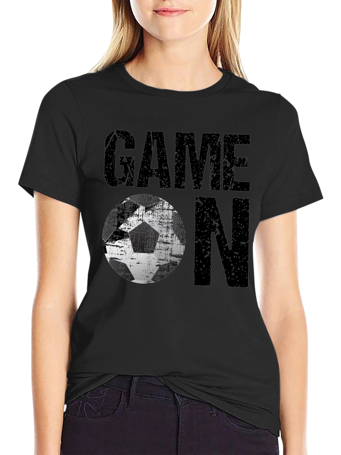 Game On Soccer Graphic Tee - Mens Black T-Shirt