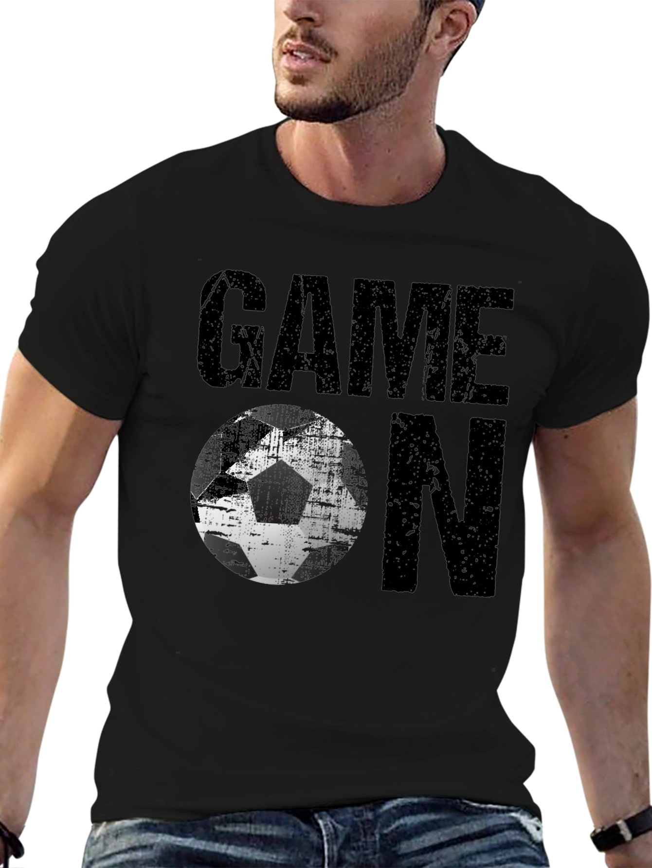 Game On Soccer Graphic Tee - Mens Black T-Shirt