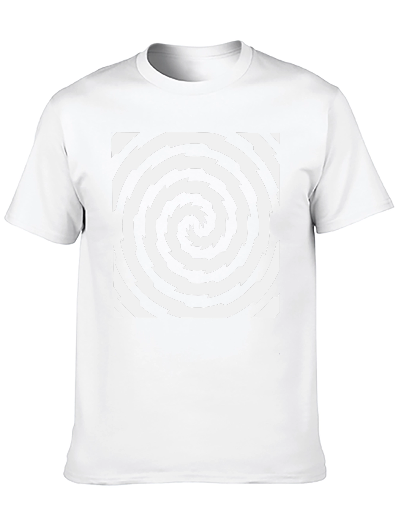 Hypnotic Swirl Black Tee - Stylish Optical Illusion Design