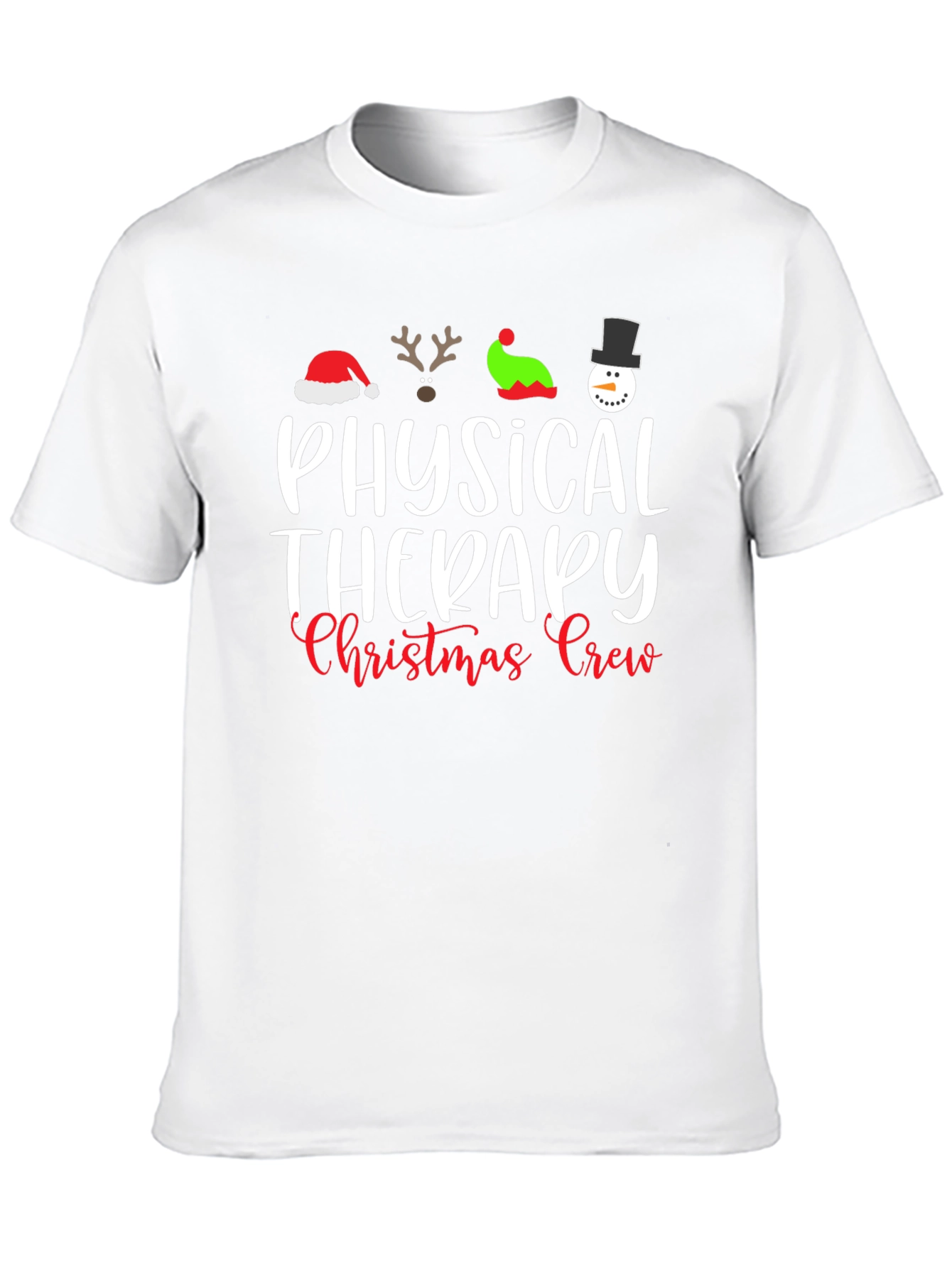 Physical Therapy Christmas Crew Black T-Shirt