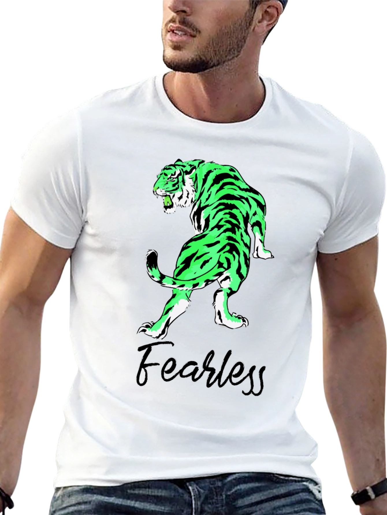 Fearless Tiger Graphic Tee - Black T-Shirt